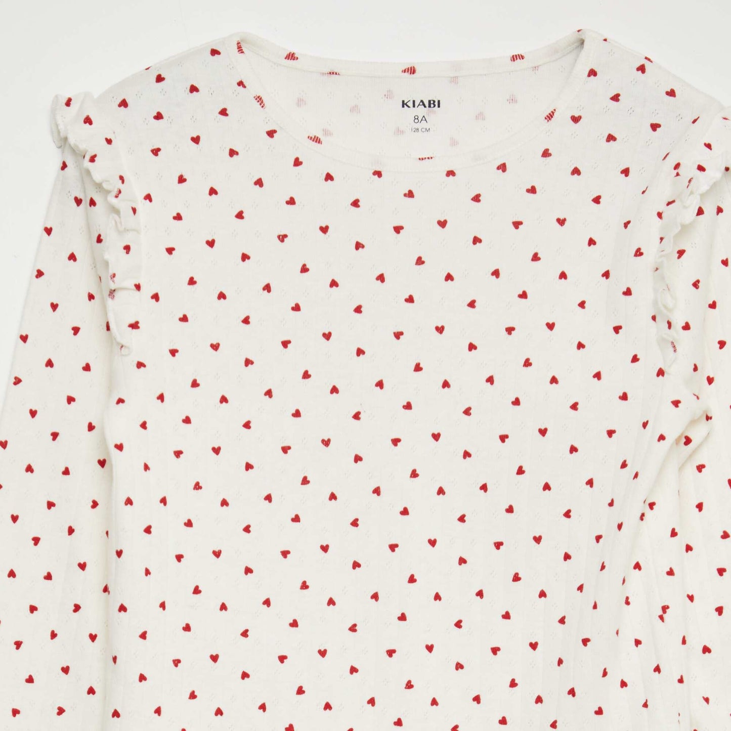 Ensemble de pyjama 'cœur' - 2 pièces BLANC/ROUGE