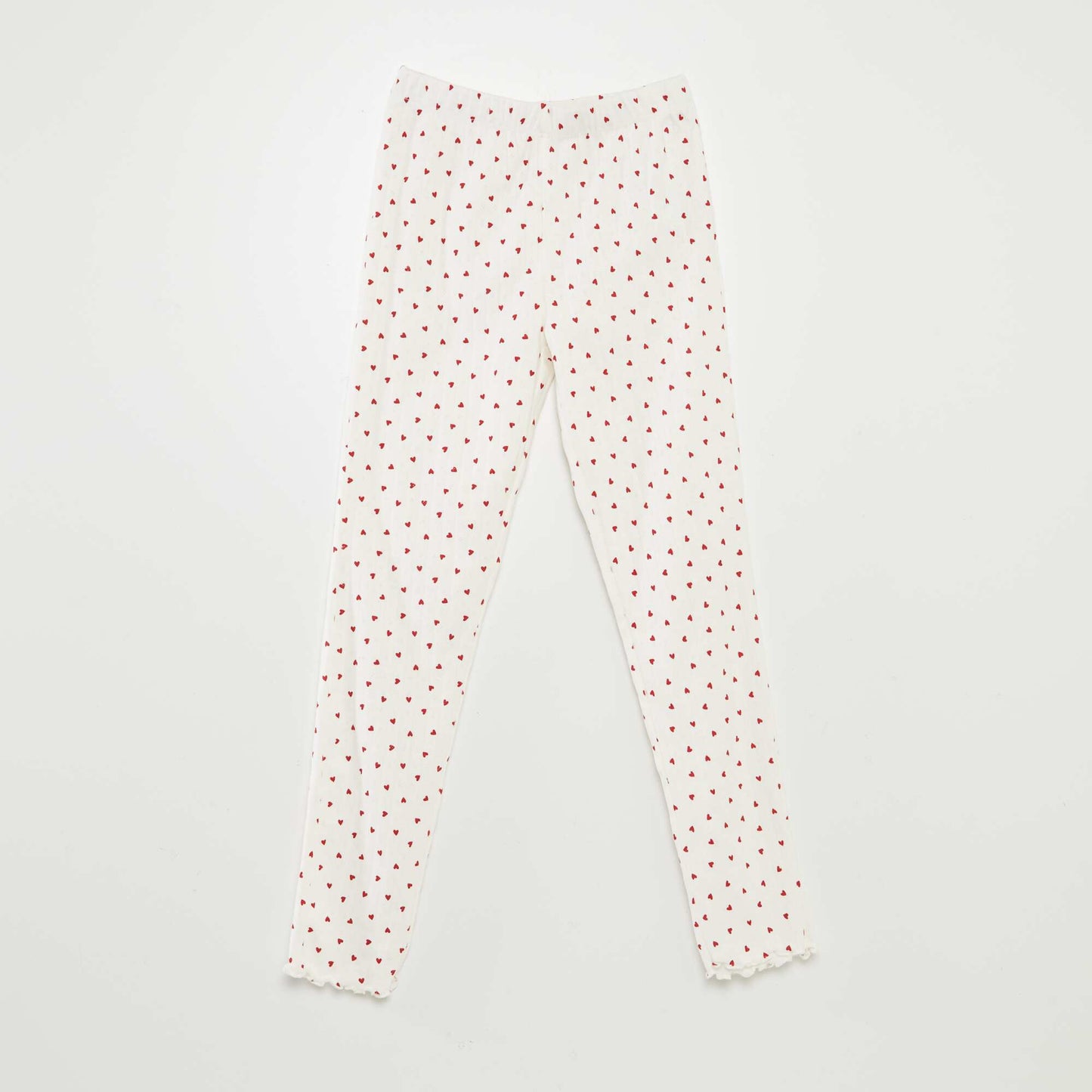 Ensemble de pyjama 'cœur' - 2 pièces BLANC/ROUGE
