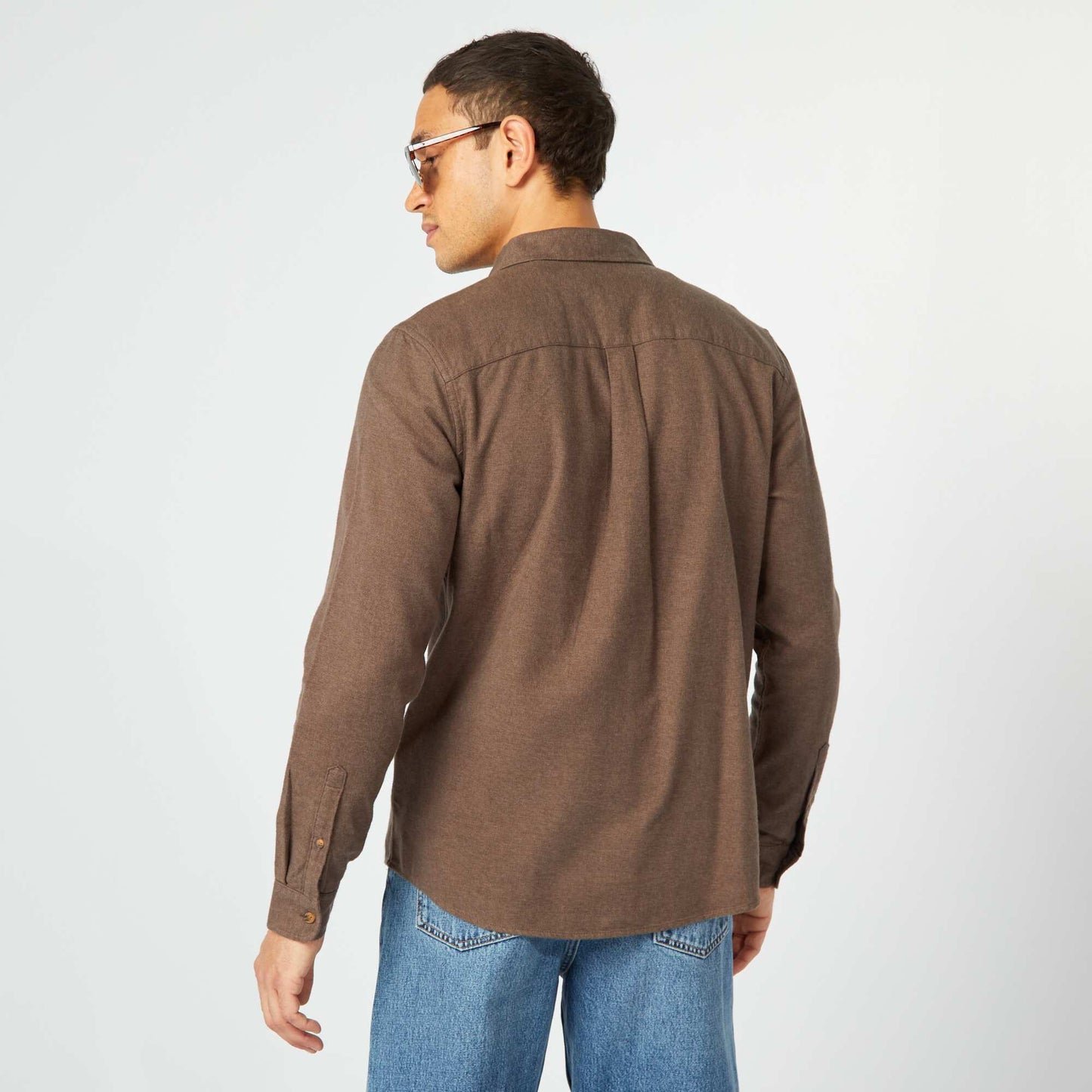 Chemise en flanelle avec poches poitrine MARRON