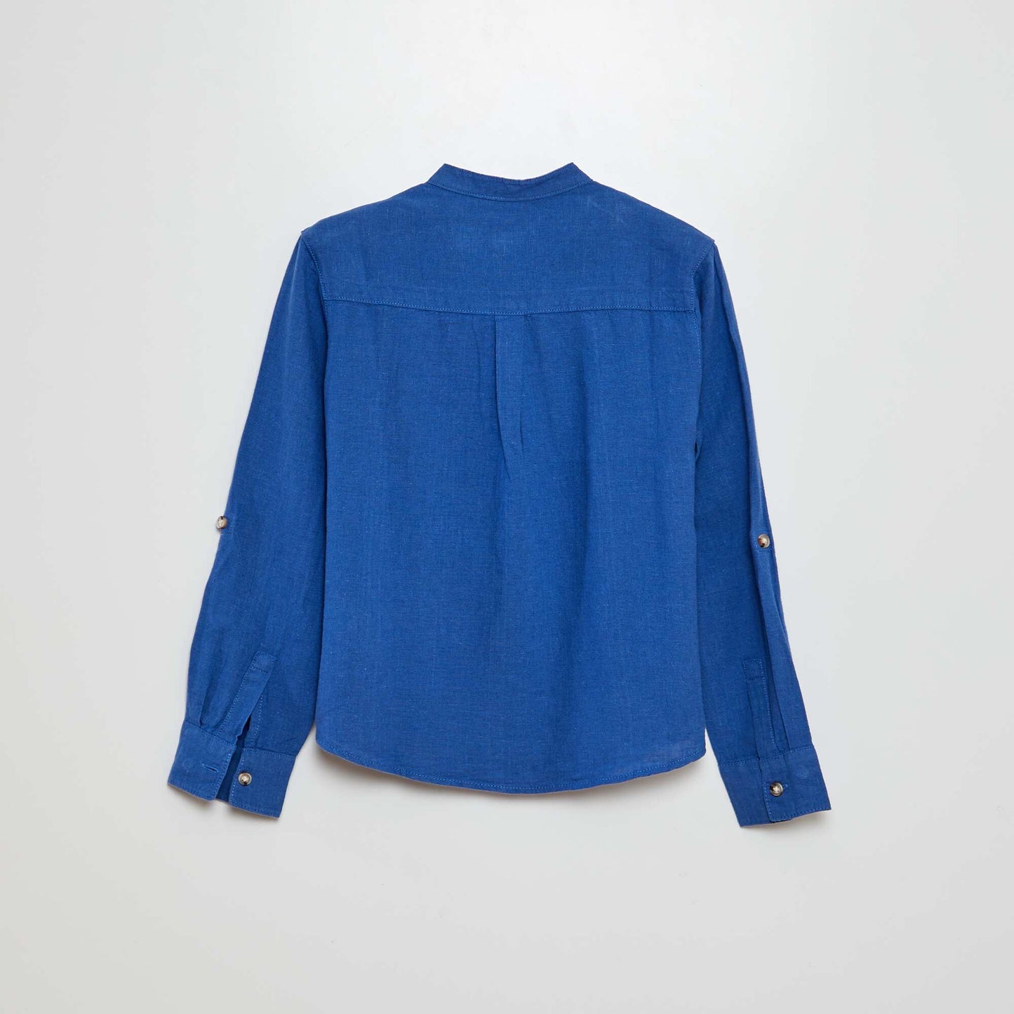 Chemise en lin mélangé BLEU