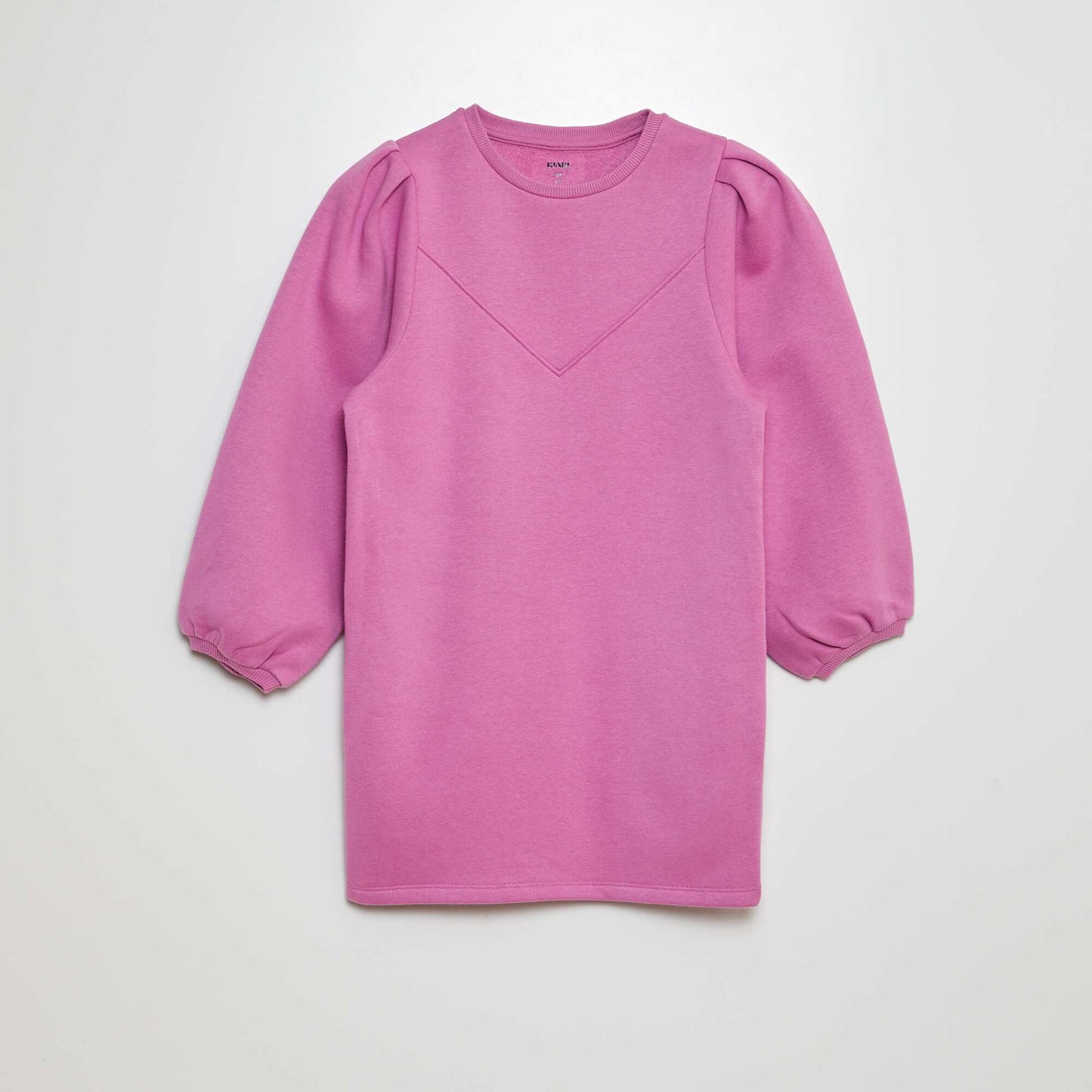 Robe sweat en molleton uni rose
