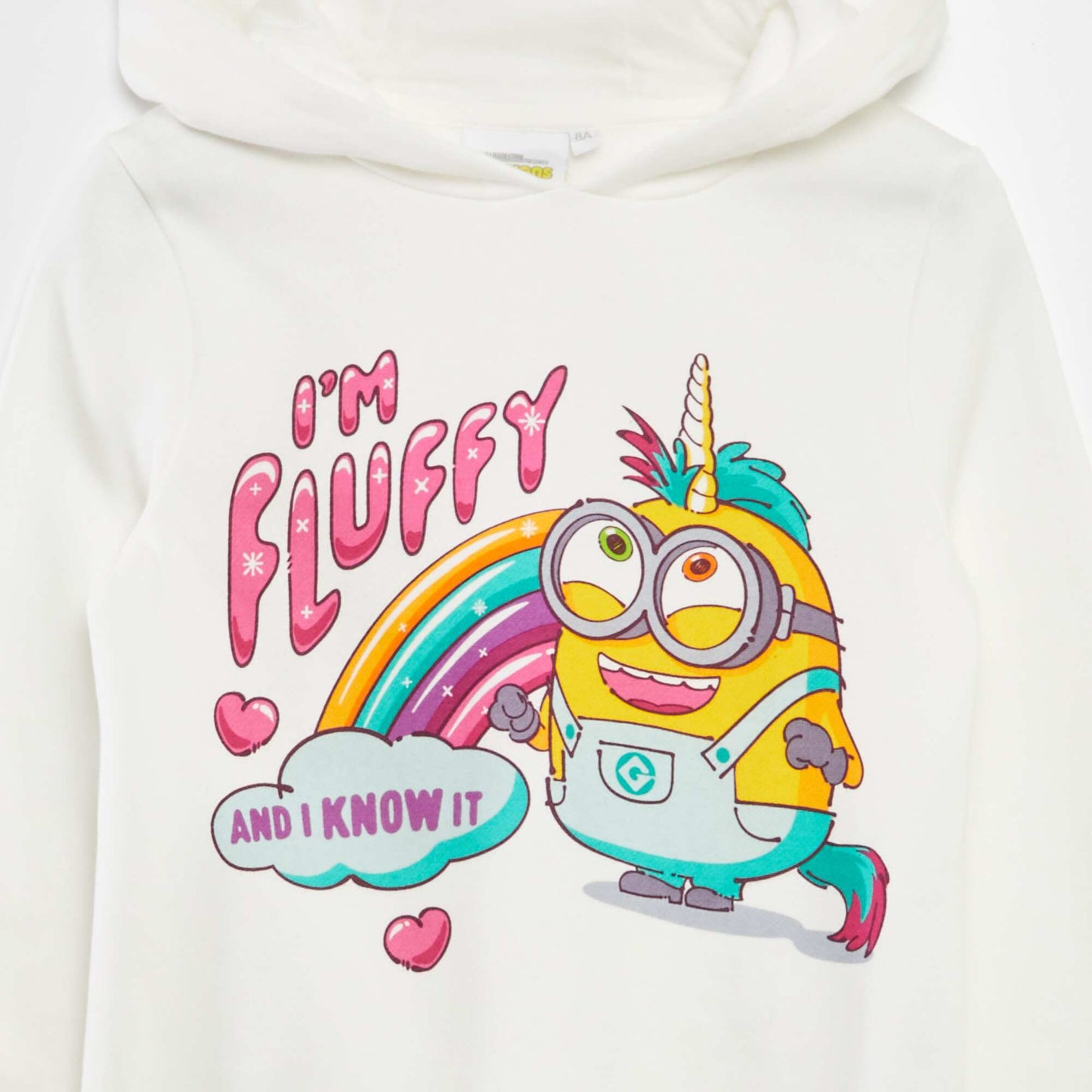 Sweat à capuche 'minions' Blanc