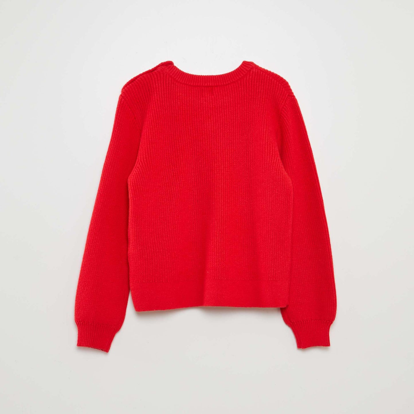 Pull avec boutons marinières Rouge