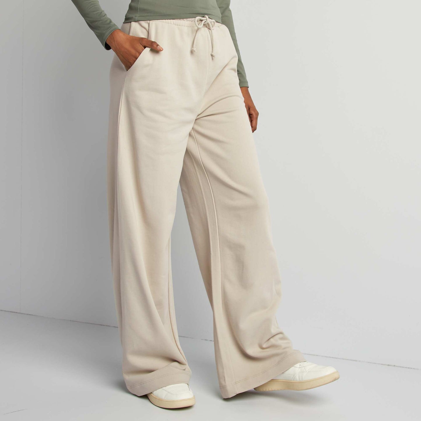 Jogging large uni BLANC