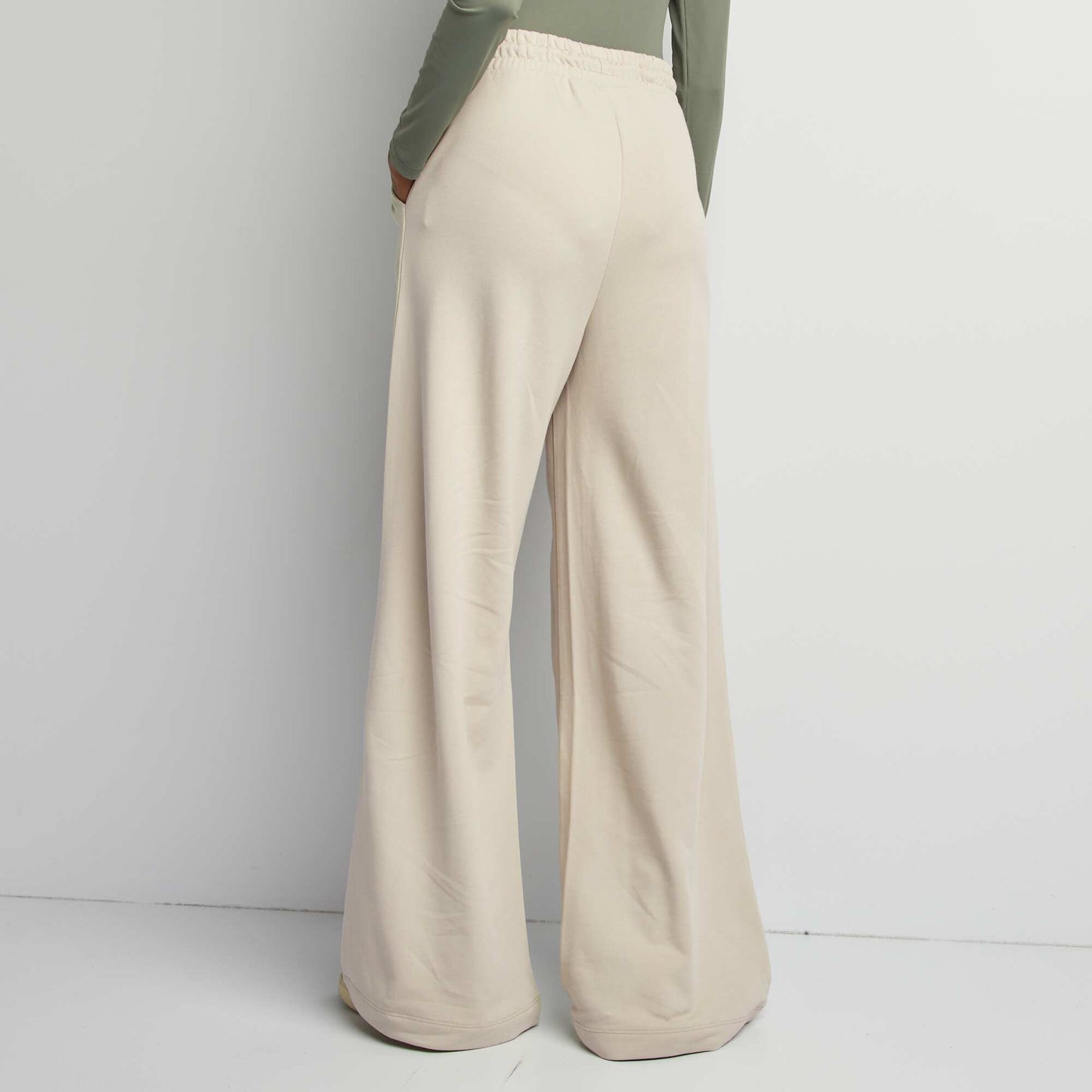 Jogging large uni BLANC
