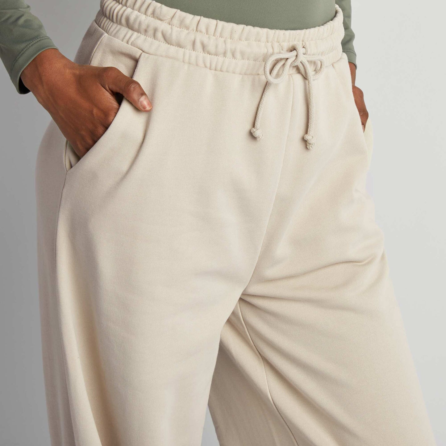 Jogging large uni BLANC