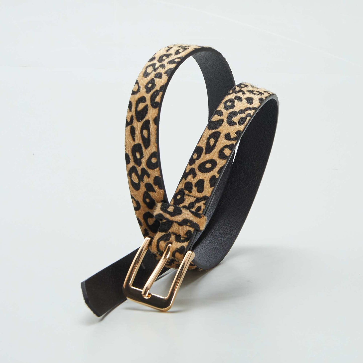 Ceinture fine imprimé léopard léopard