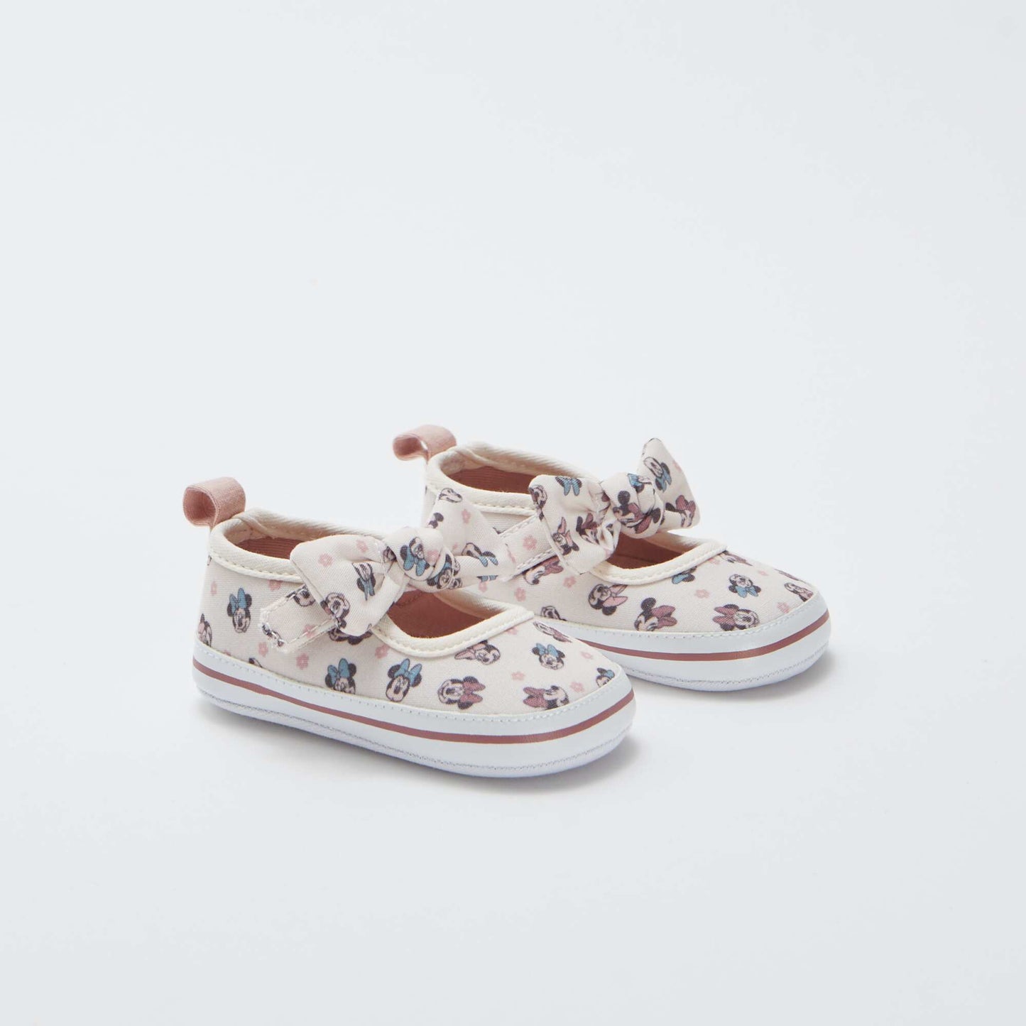 Chaussons 'Minnie' à scratch ROSE