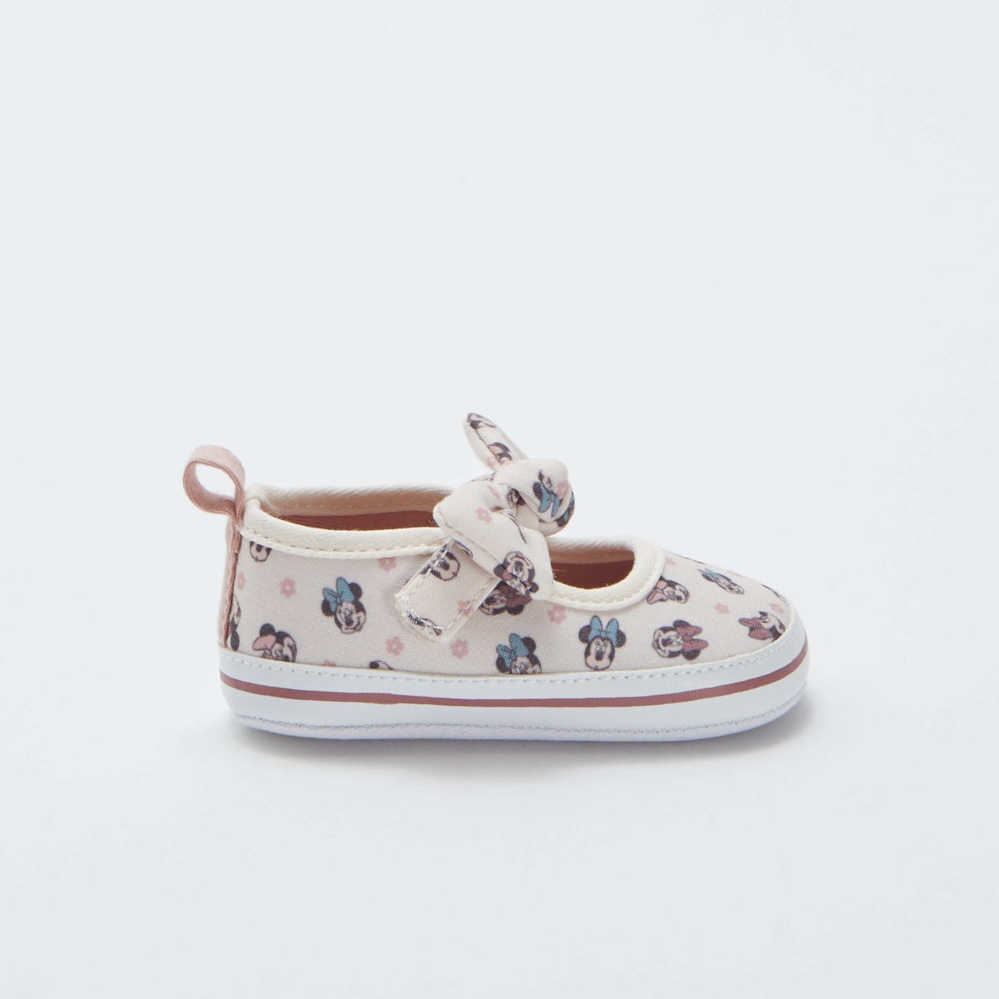 Chaussons 'Minnie' à scratch ROSE