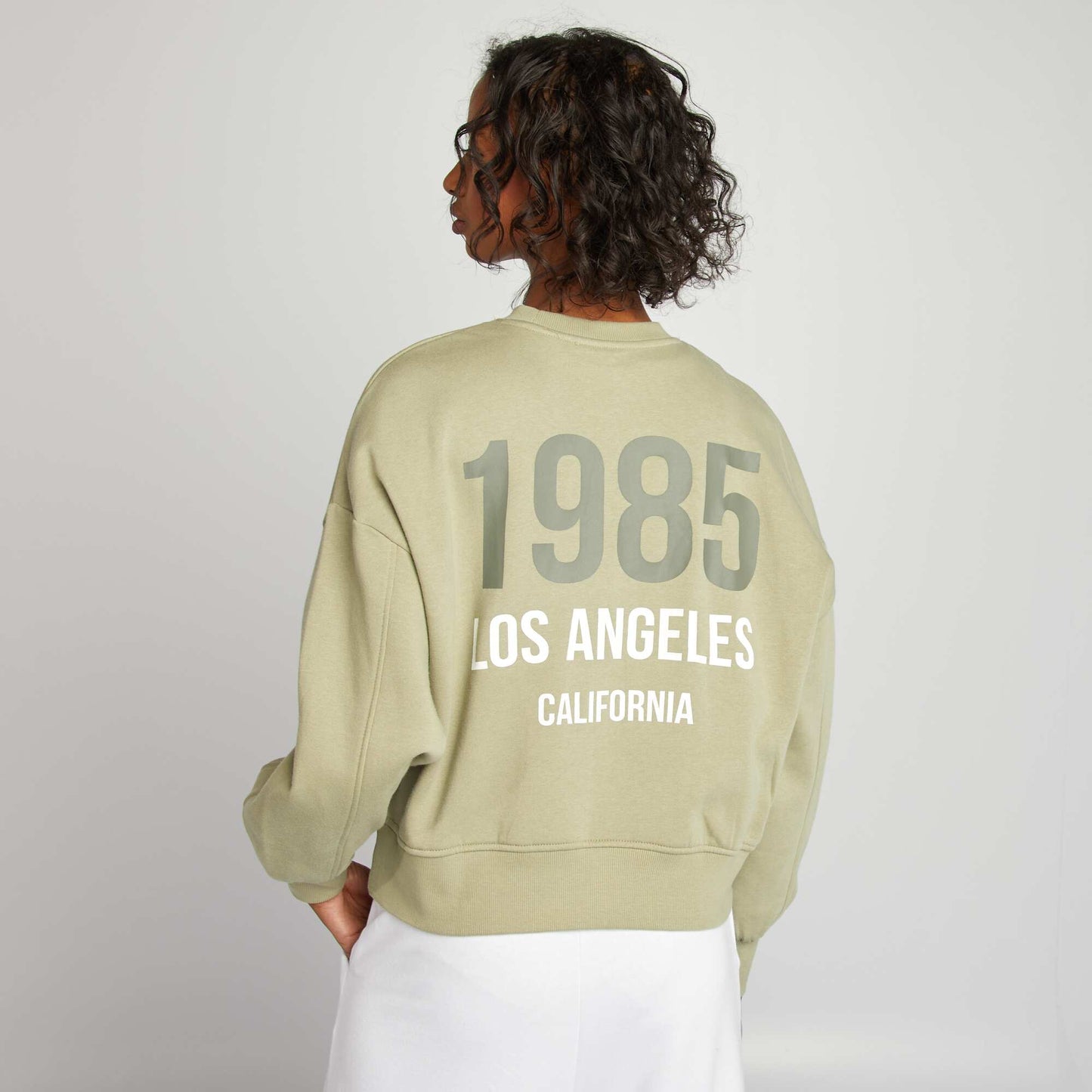 Sweat en molleton col rond VERT