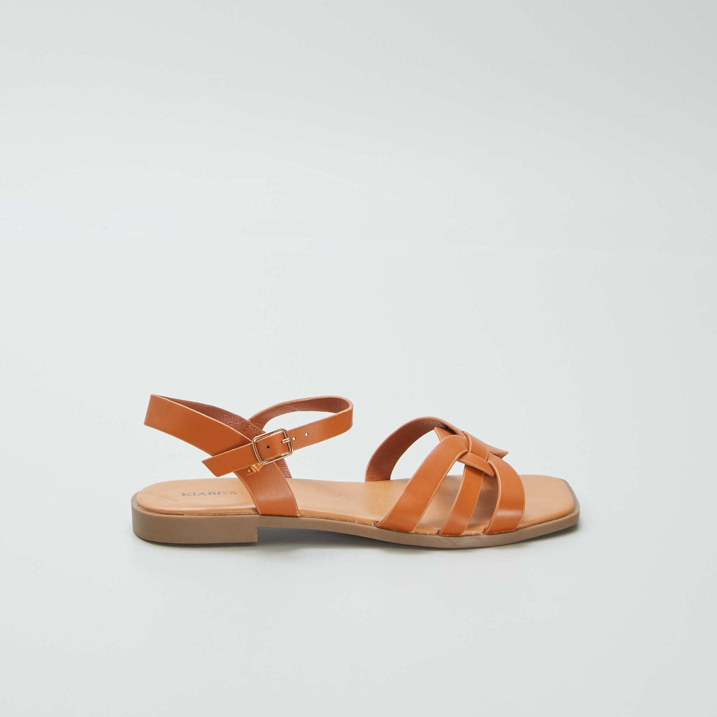 Sandales à lanière à boucle Marron