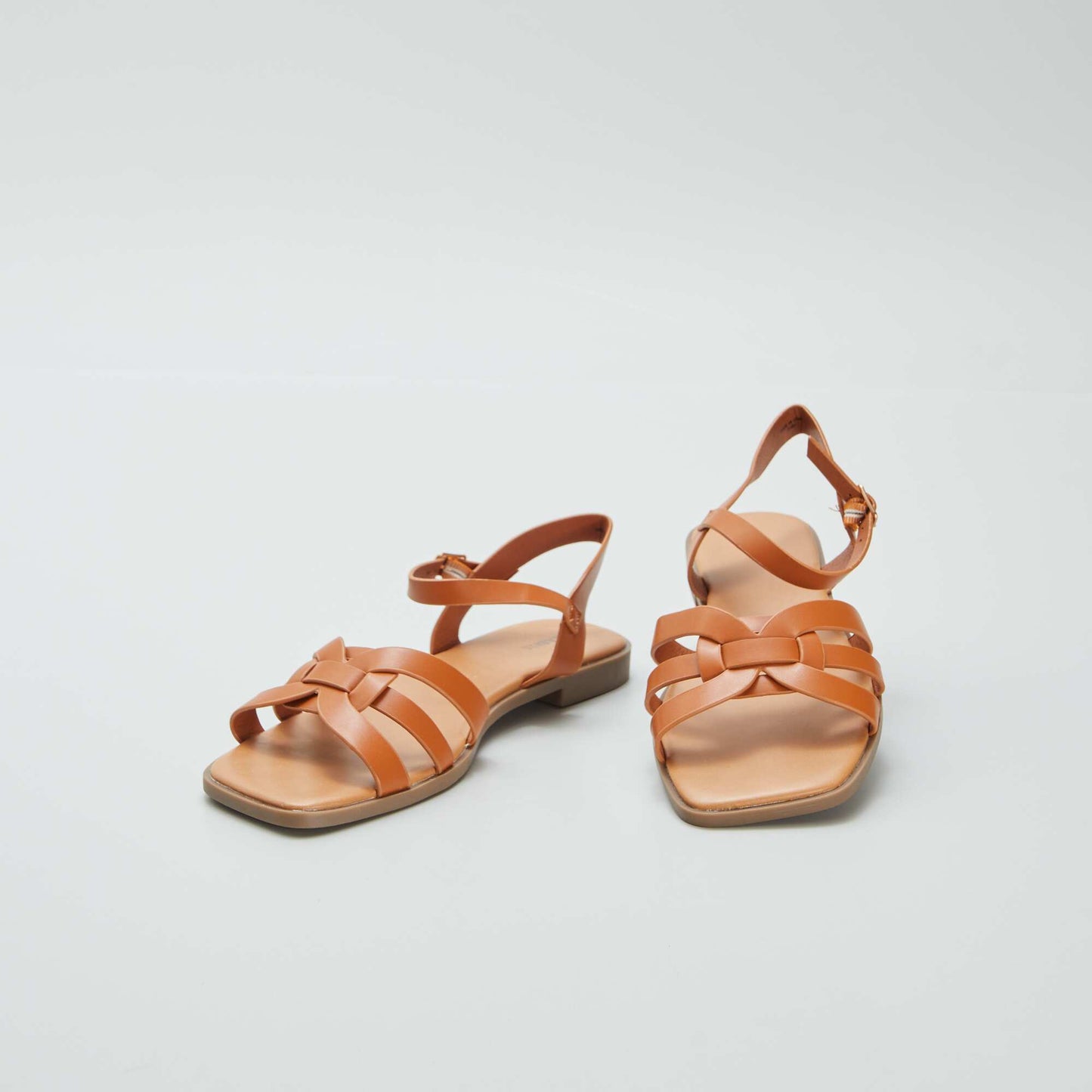Sandales à lanière à boucle Marron