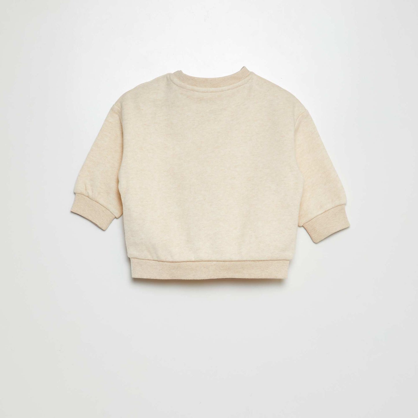 Sweat en molleton uni BEIGE