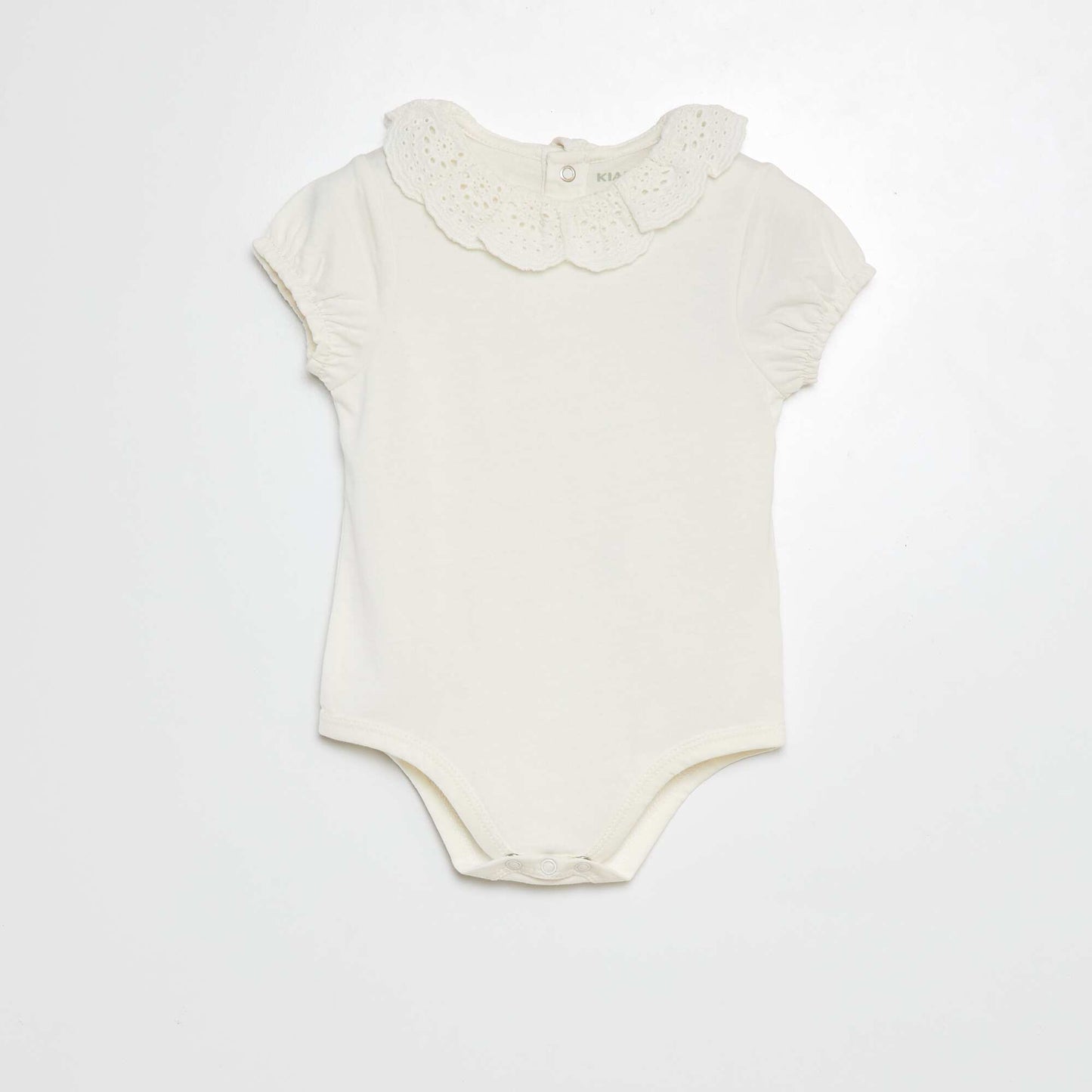 Body avec colerette en broderies anglaises BLANC