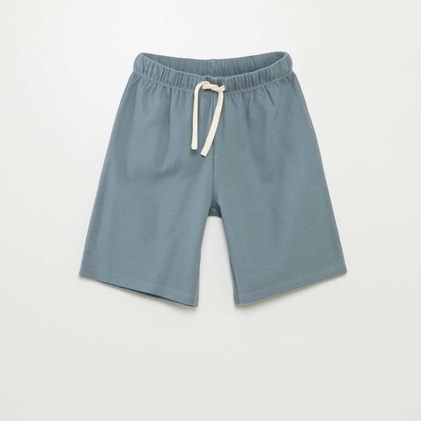 Ensemble pyjama court matière gaufrée - 2 pièces BLEU