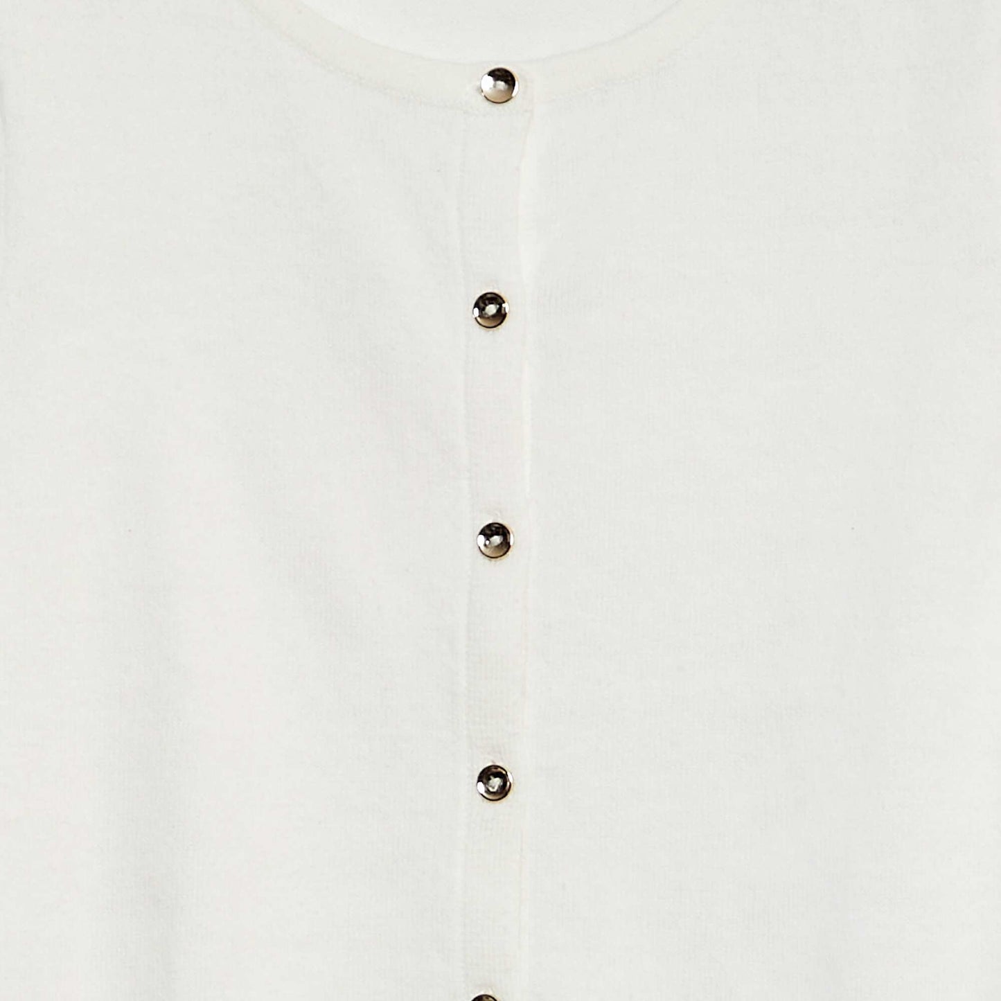 Gilet en maille unie BLANC