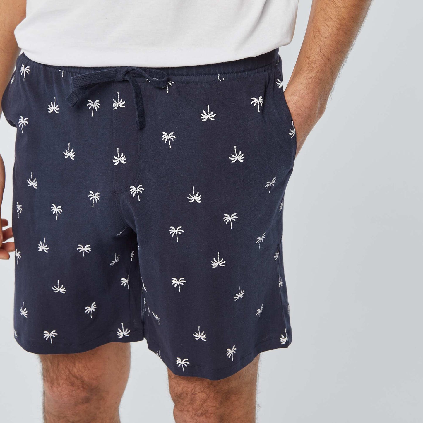 Pyjama court - 2 pièces BLANC/BLEU MARINE