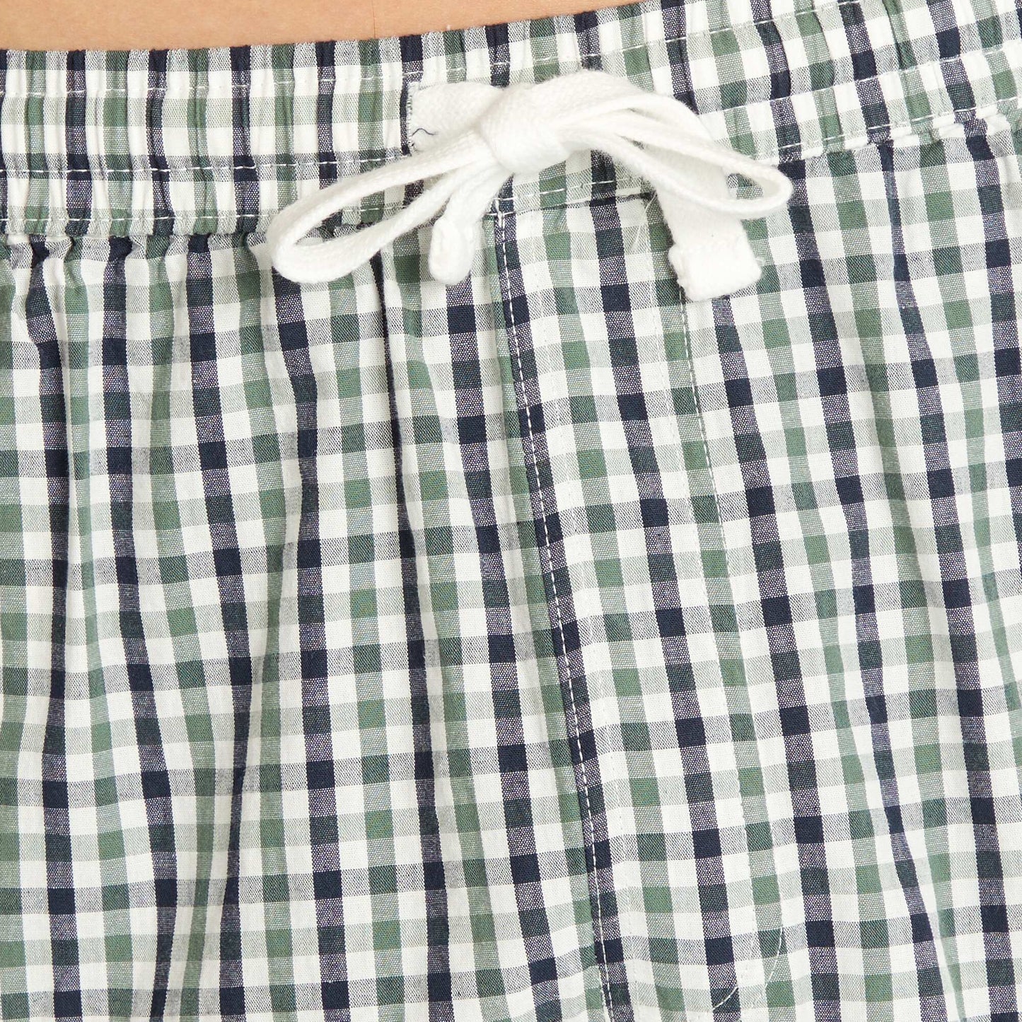 Pyjama court en popeline - 2 pièces BLANC/VERT