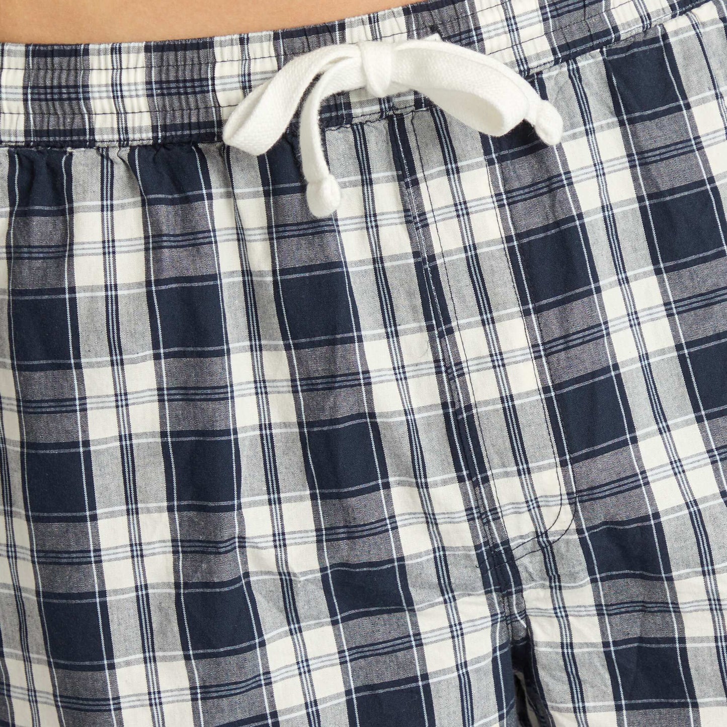 Pyjama court en popeline - 2 pièces BLEU/NOIR