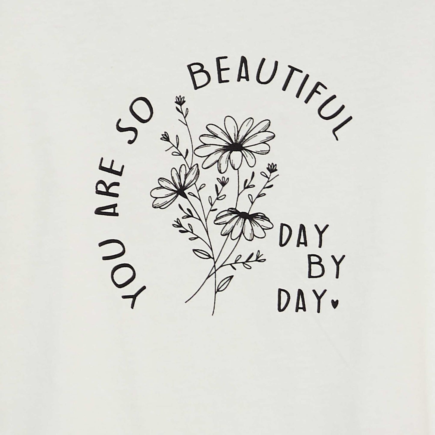 T-shirt en maille jersey imprimé BLANC