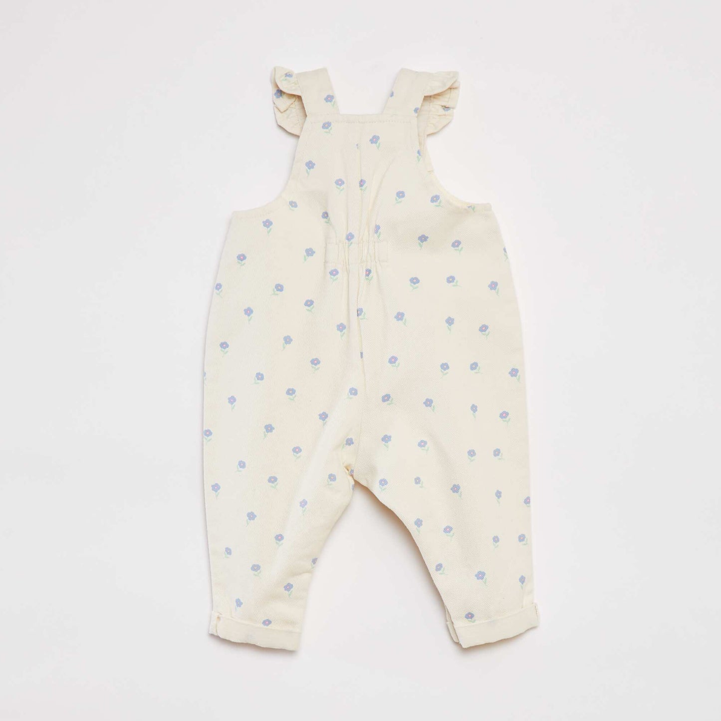 Salopette longue en denim avec imprimé BLANC