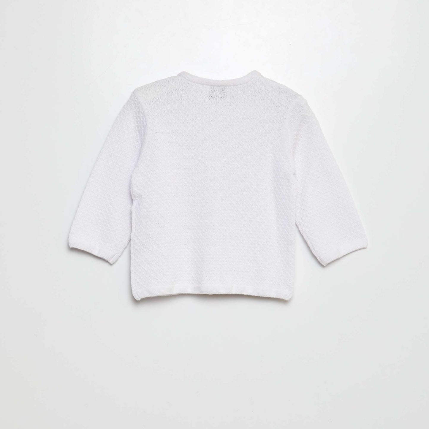 Gilet en maille point mousse BLANC