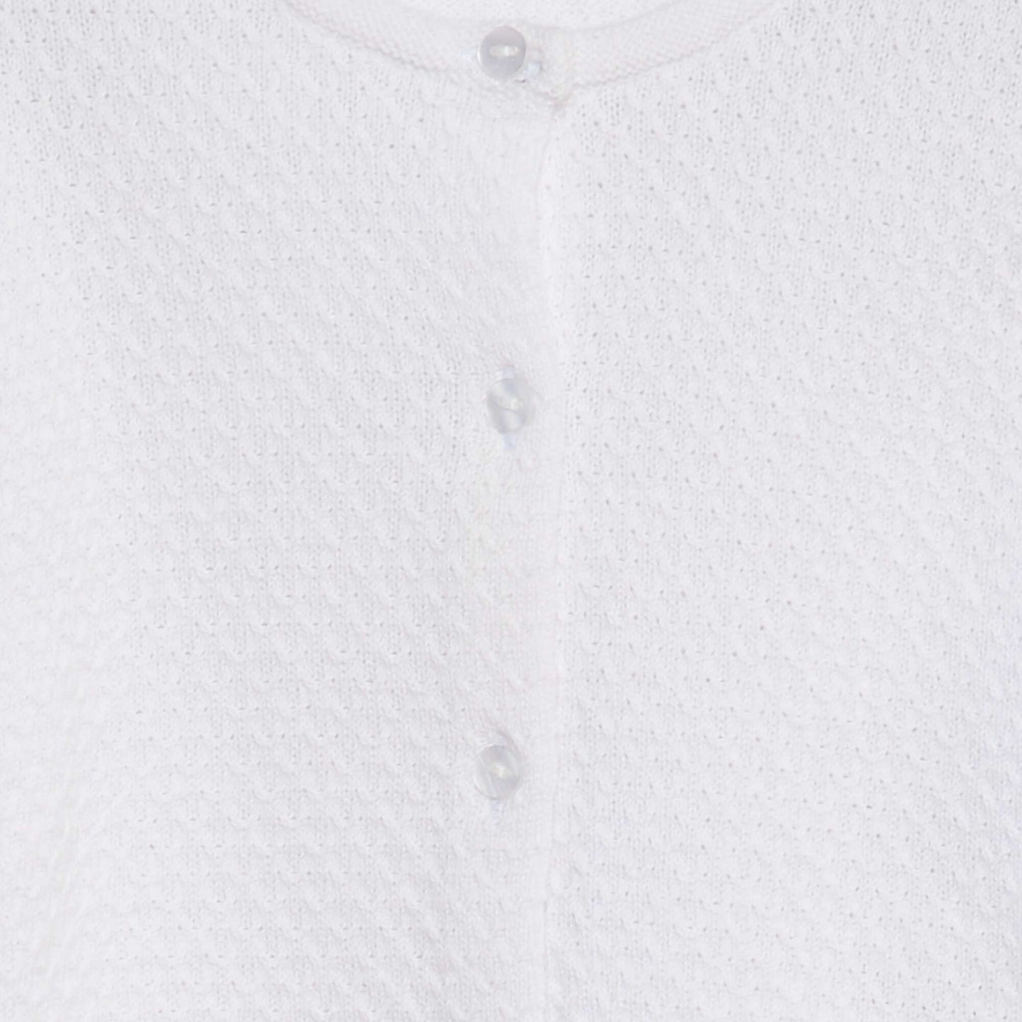 Gilet en maille point mousse BLANC