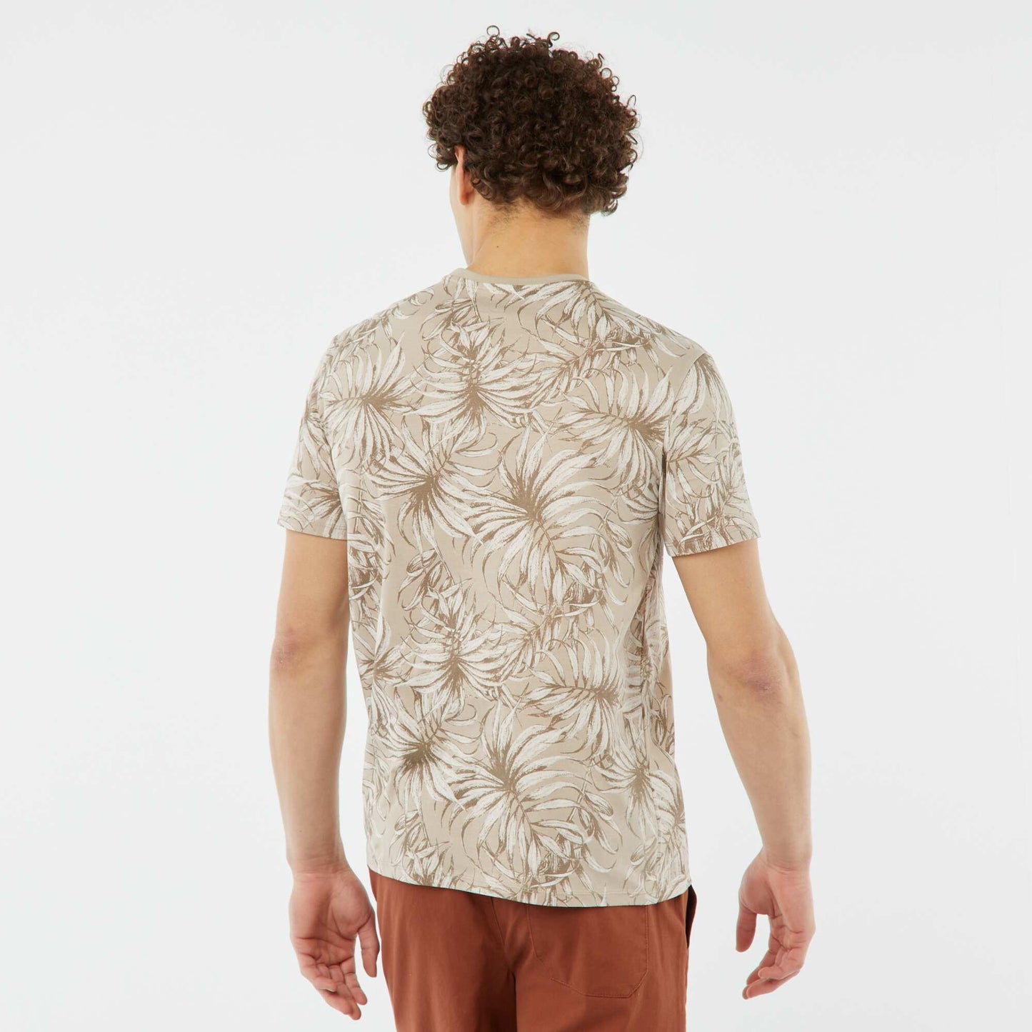 T-shirt imprimé manches courtes BEIGE