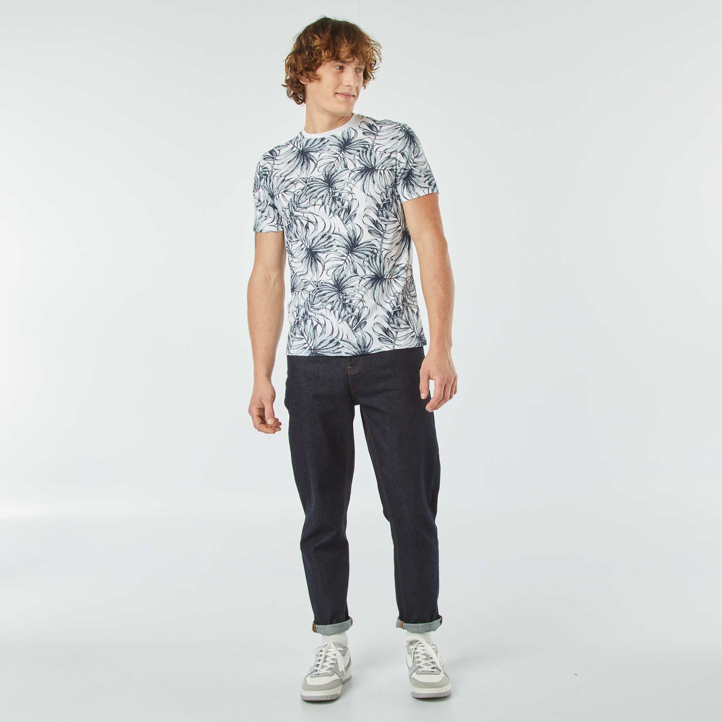 T-shirt imprimé manches courtes BLANC