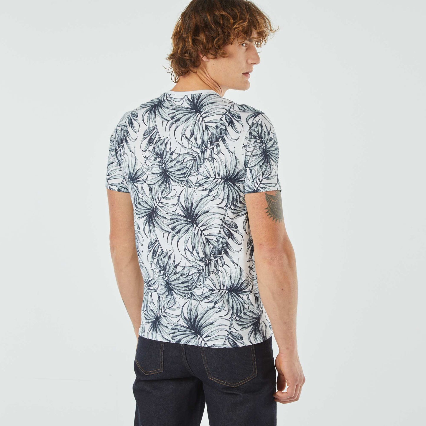 T-shirt imprimé manches courtes BLANC