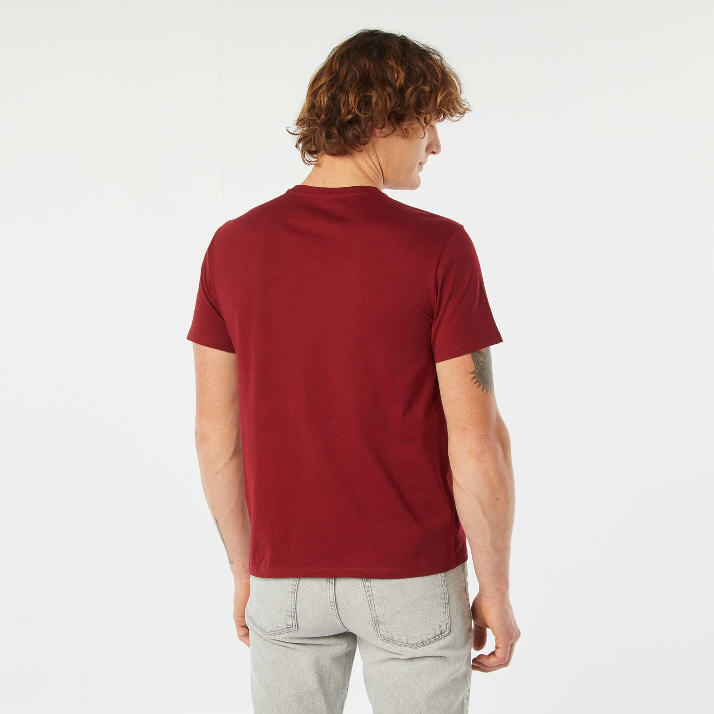 T-shirt imprimé manches courtes ROUGE