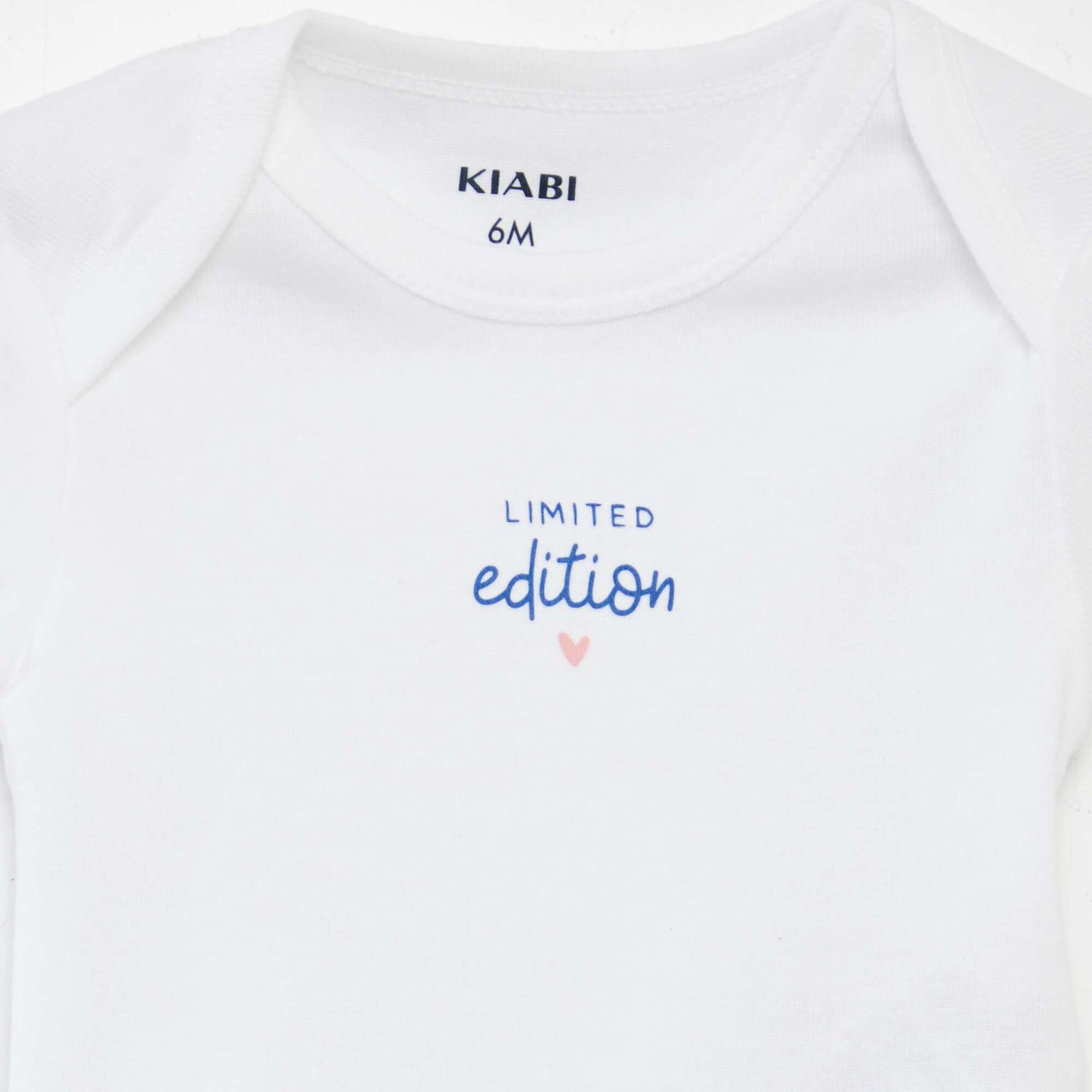 Bodies imprimés en coton - lot de 3 BLANC/ROSE