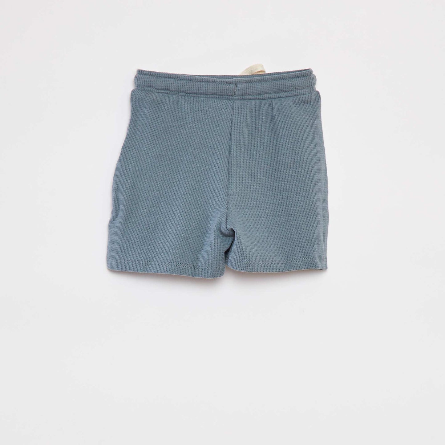 Ensemble pyjama court t-shirt + short en maille gaufrée - 2 pièces BLEU