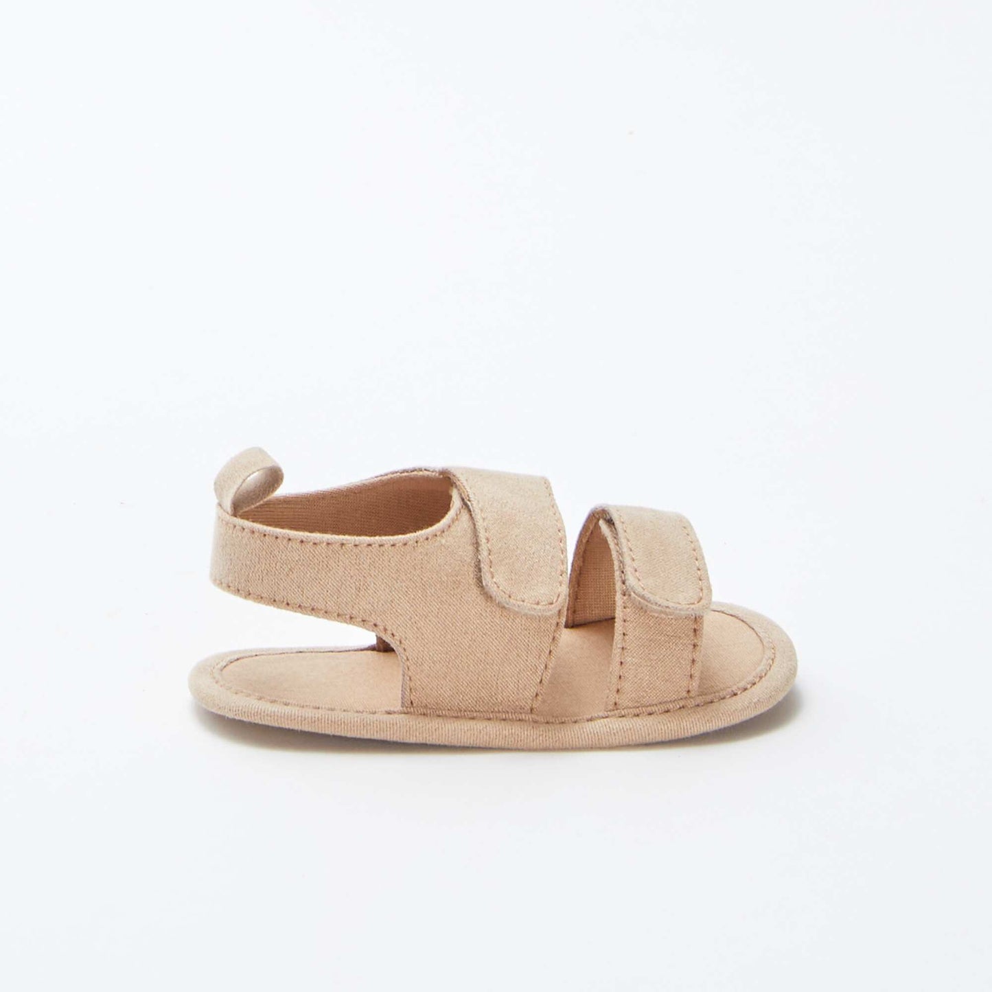 Sandales en toile à scratchs BEIGE