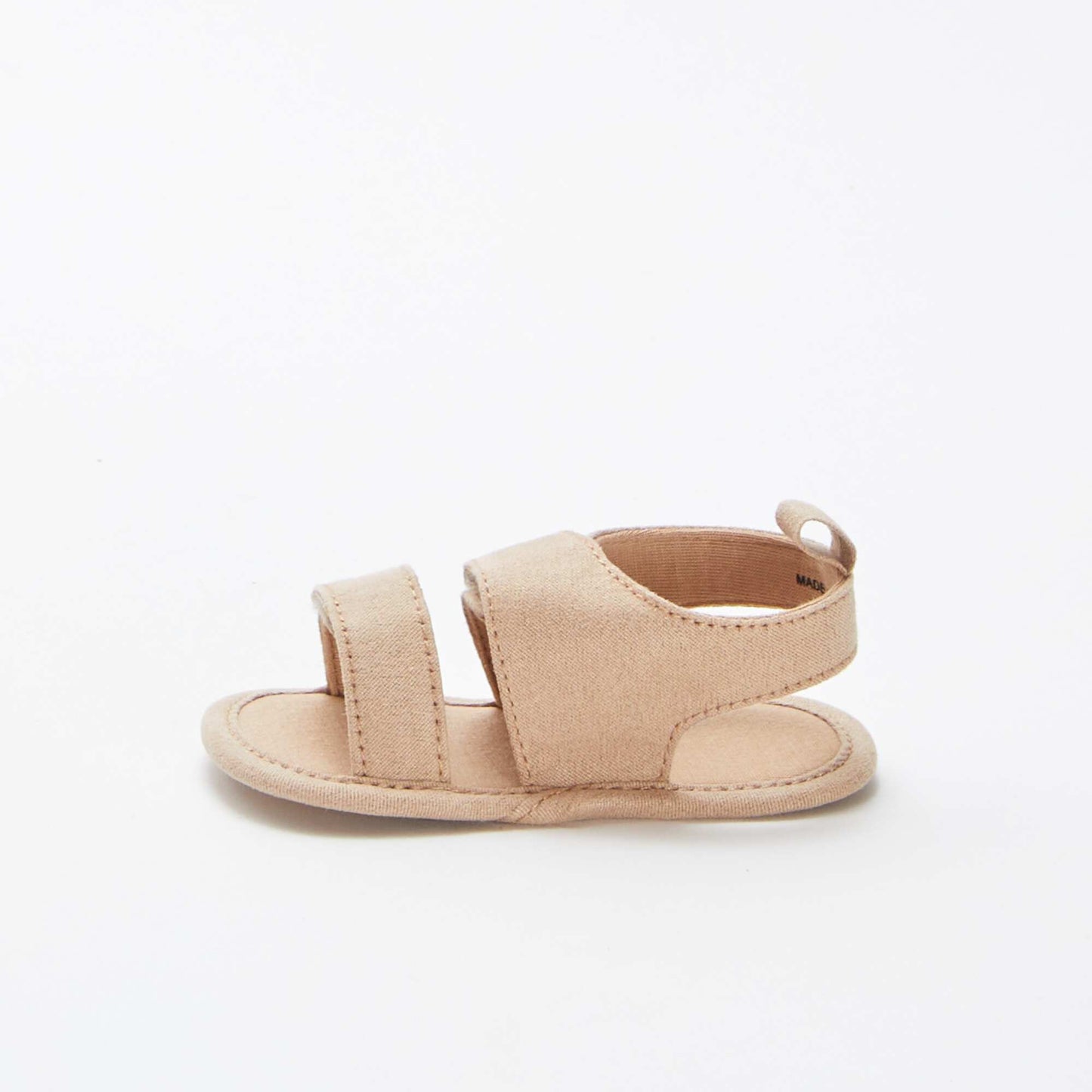 Sandales en toile à scratchs BEIGE