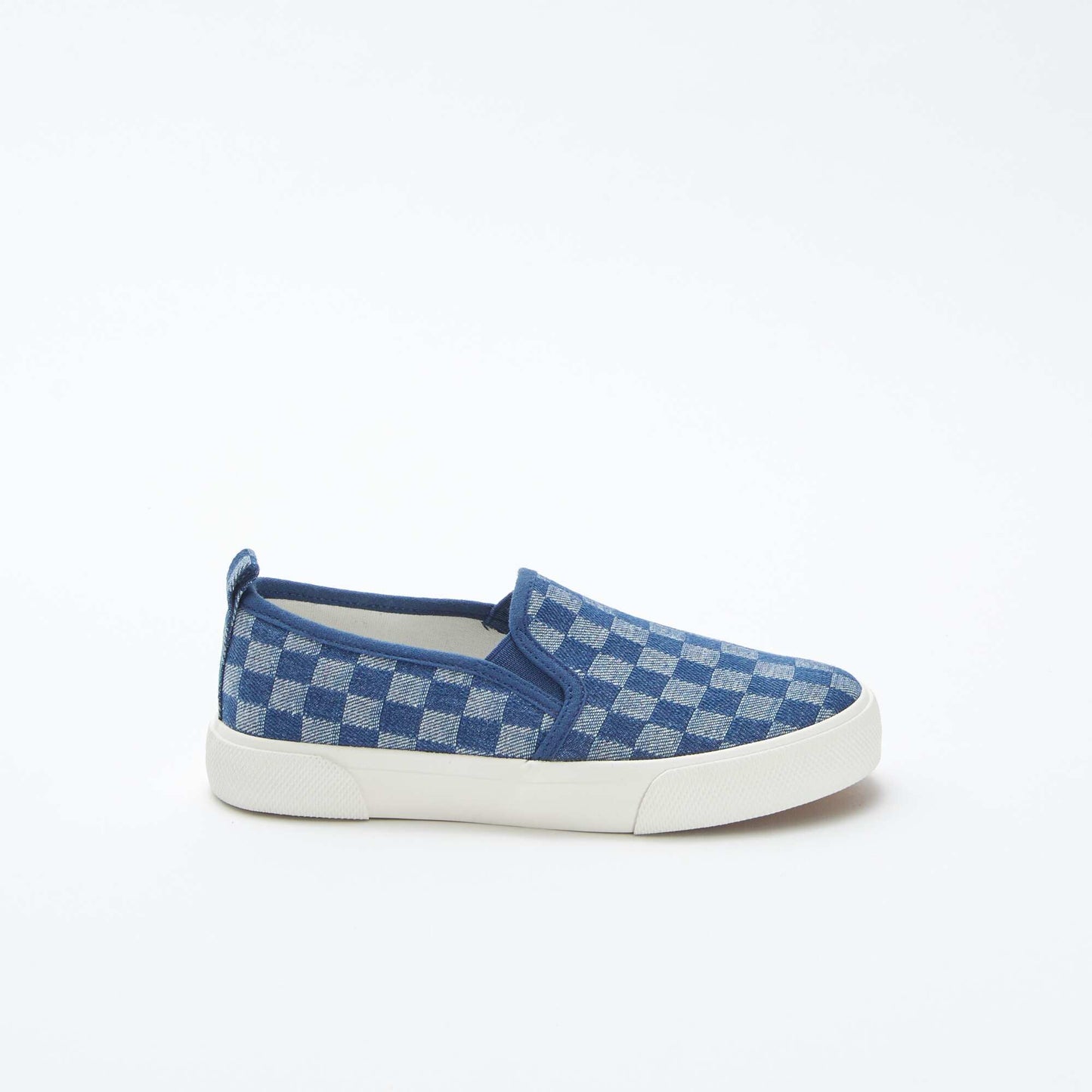 Baskets slip-on à carreaux BLEU