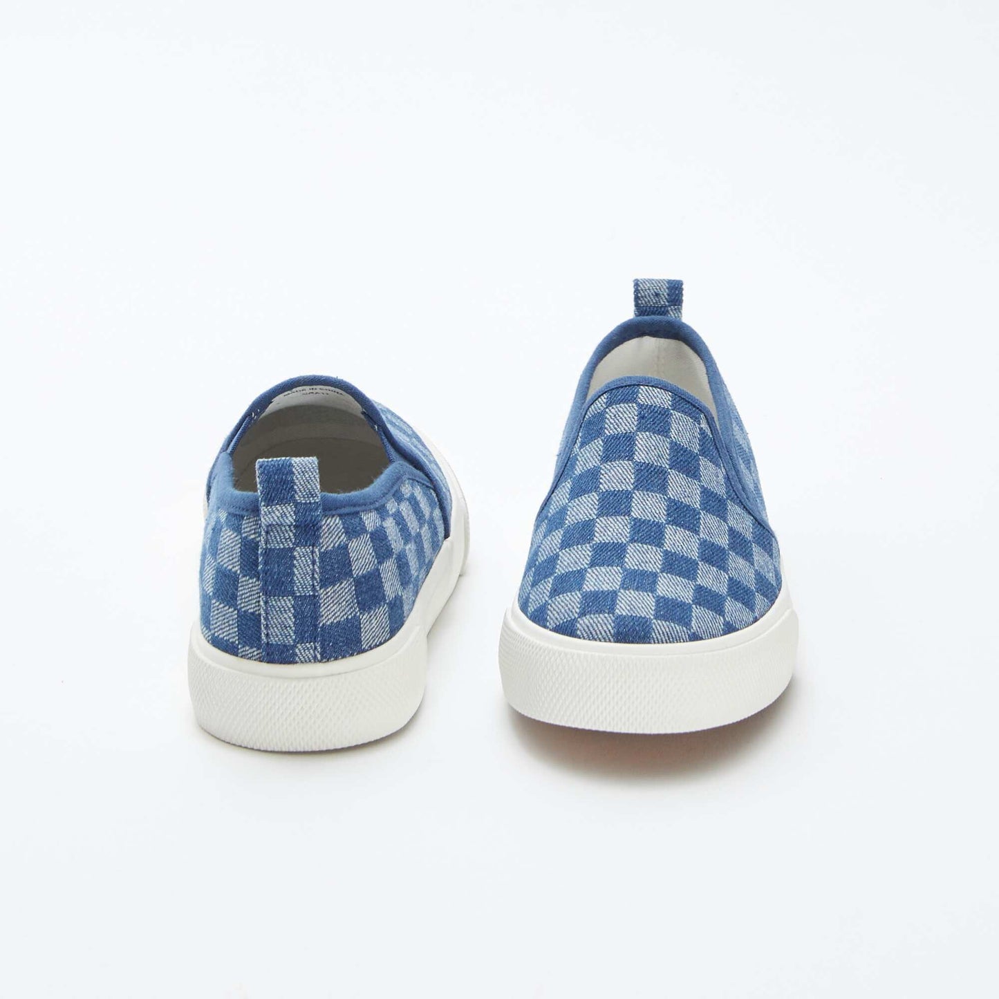 Baskets slip-on à carreaux BLEU