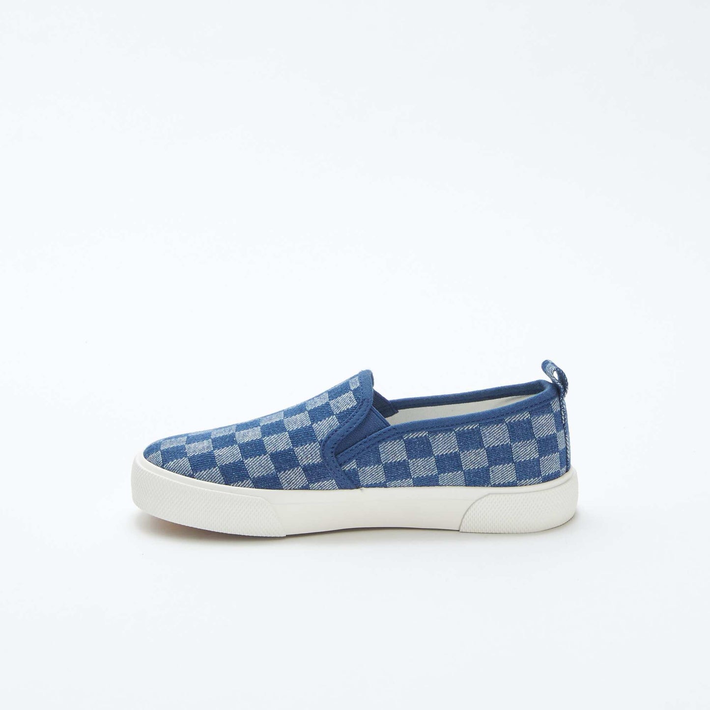 Baskets slip-on à carreaux BLEU