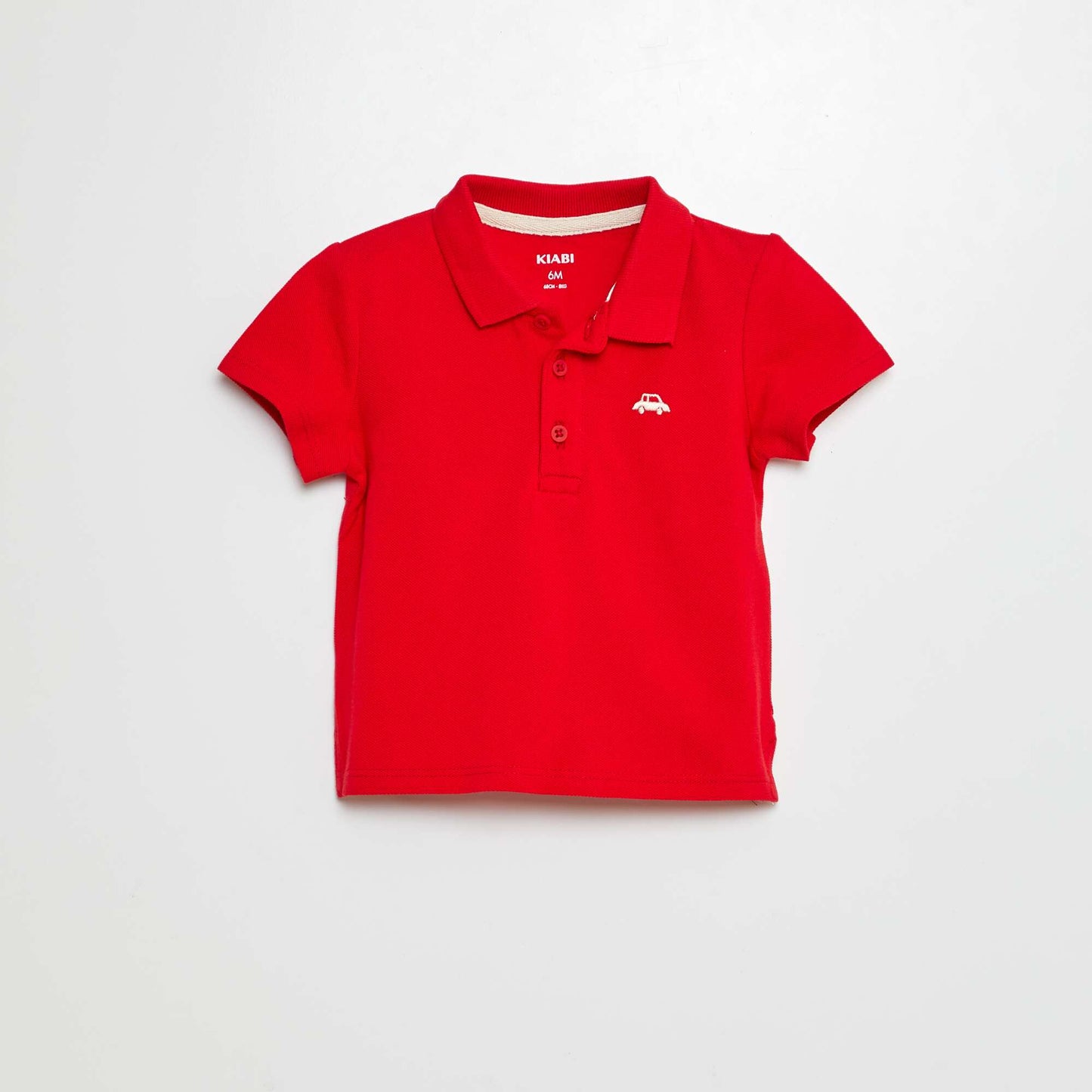 Polo en coton piqué ROUGE