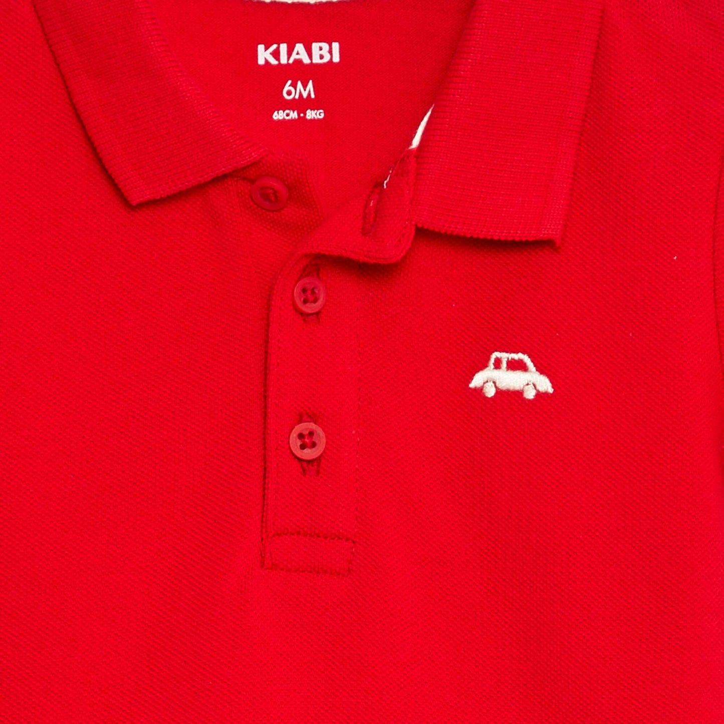 Polo en coton piqué ROUGE