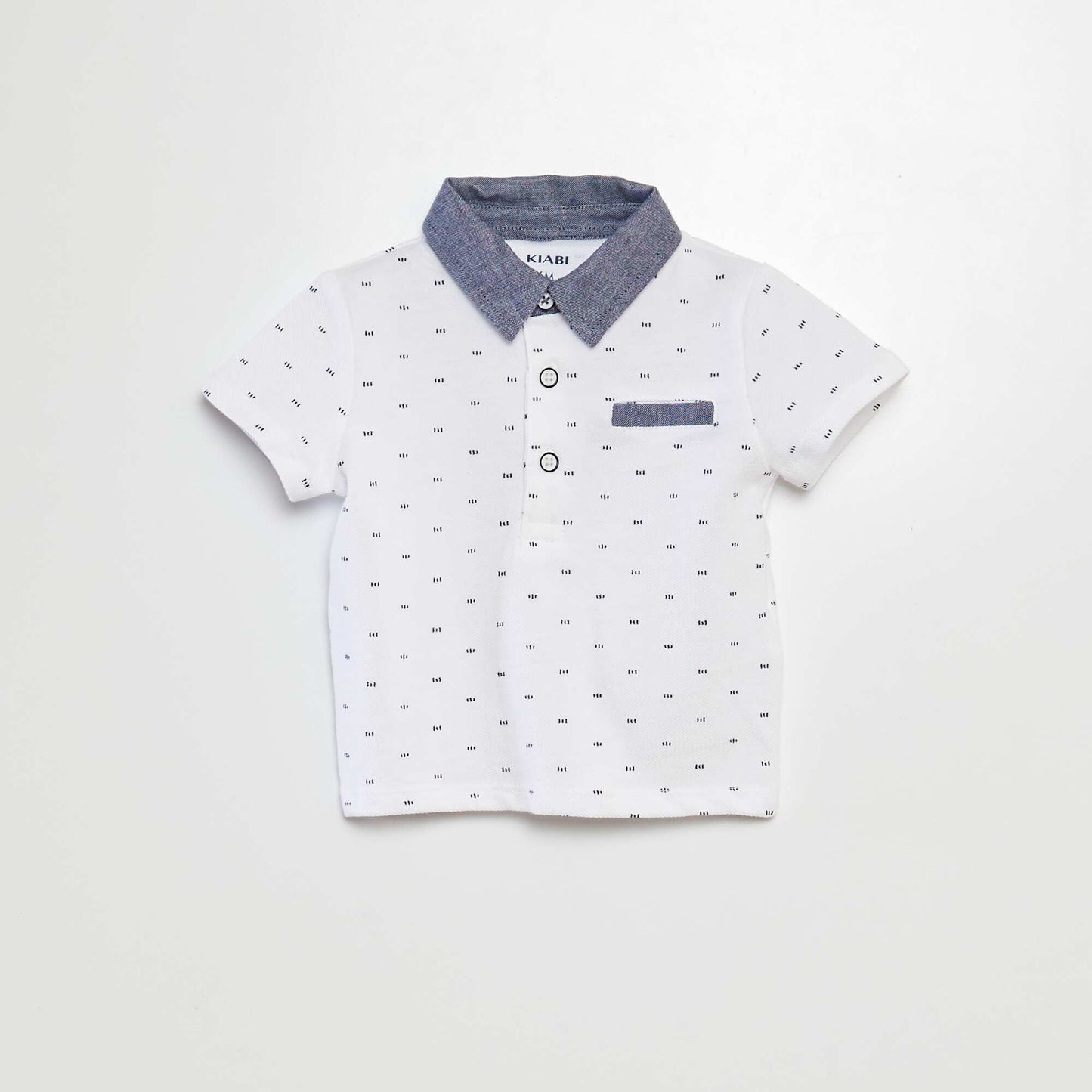 Polo en coton piqué BLANC