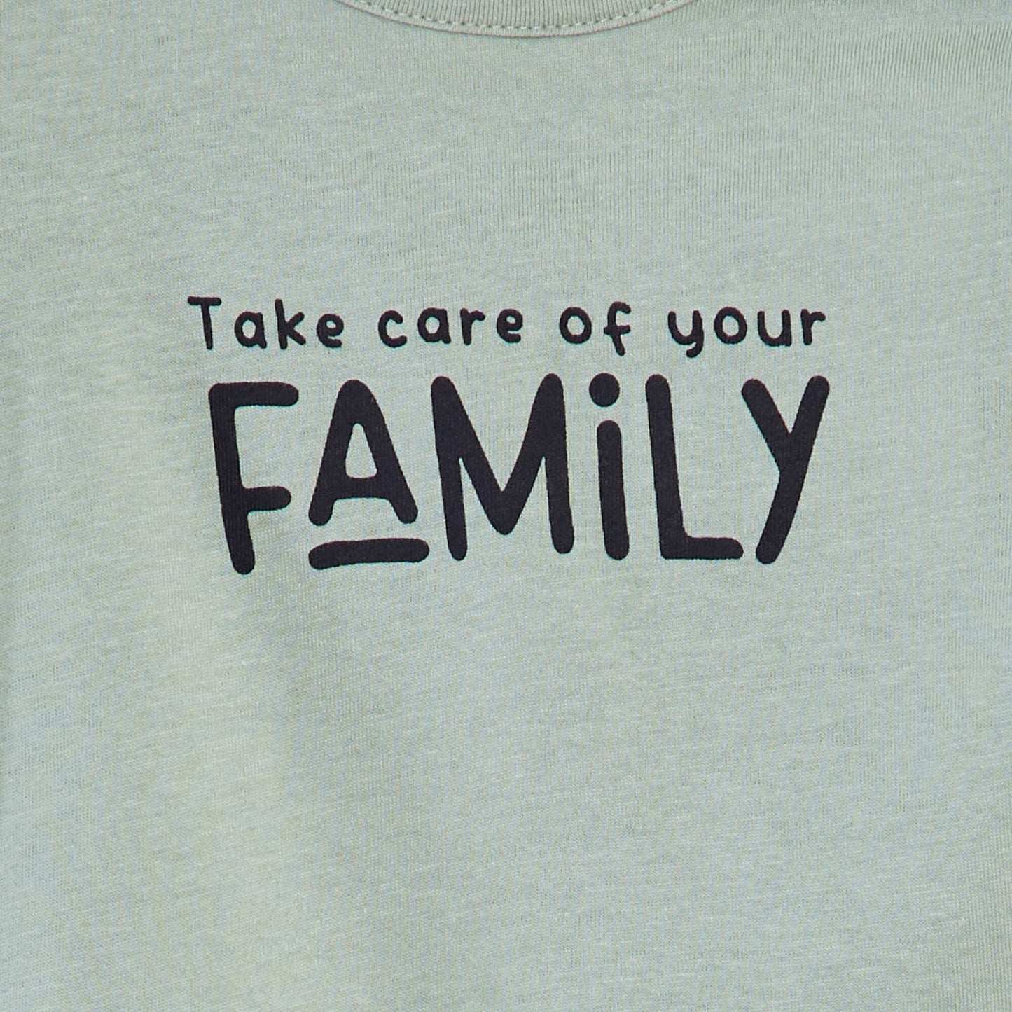 T-shirt à message VERT