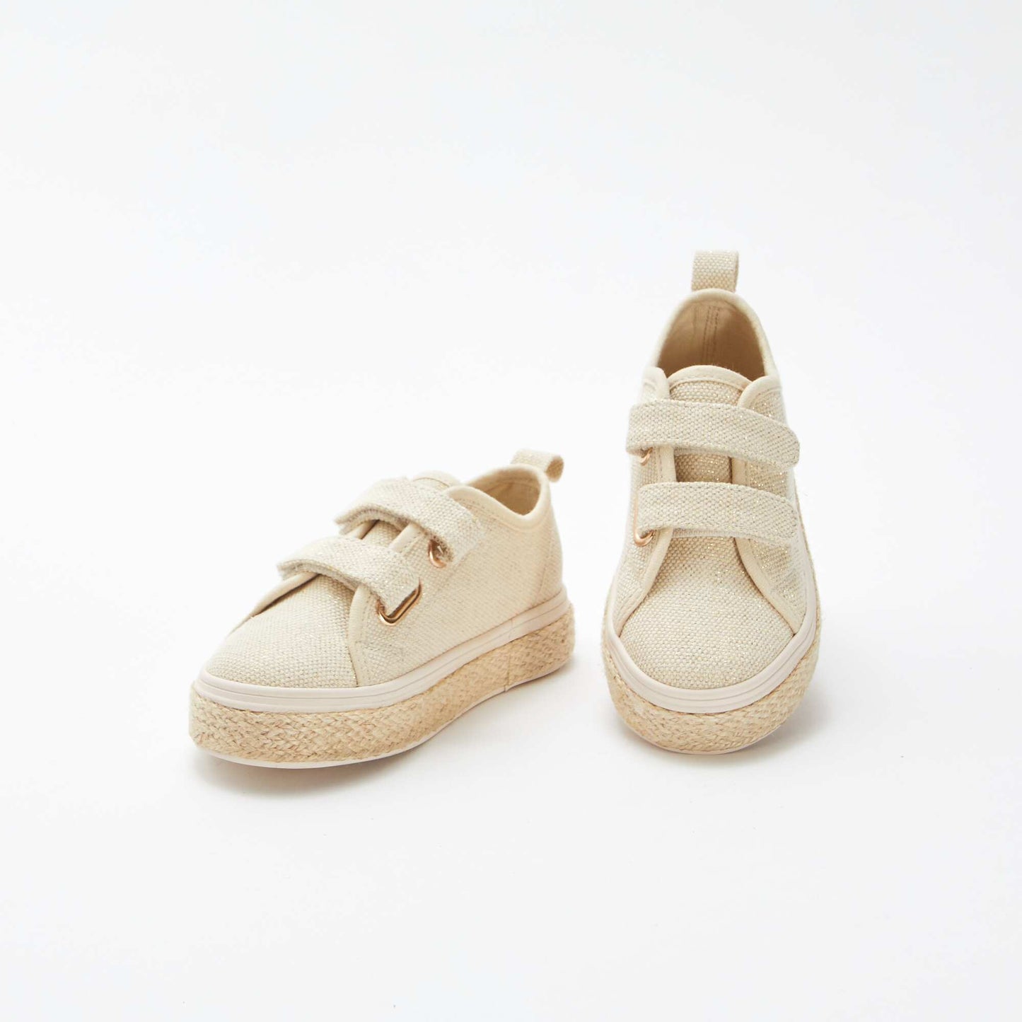 Baskets basses pailletées BEIGE