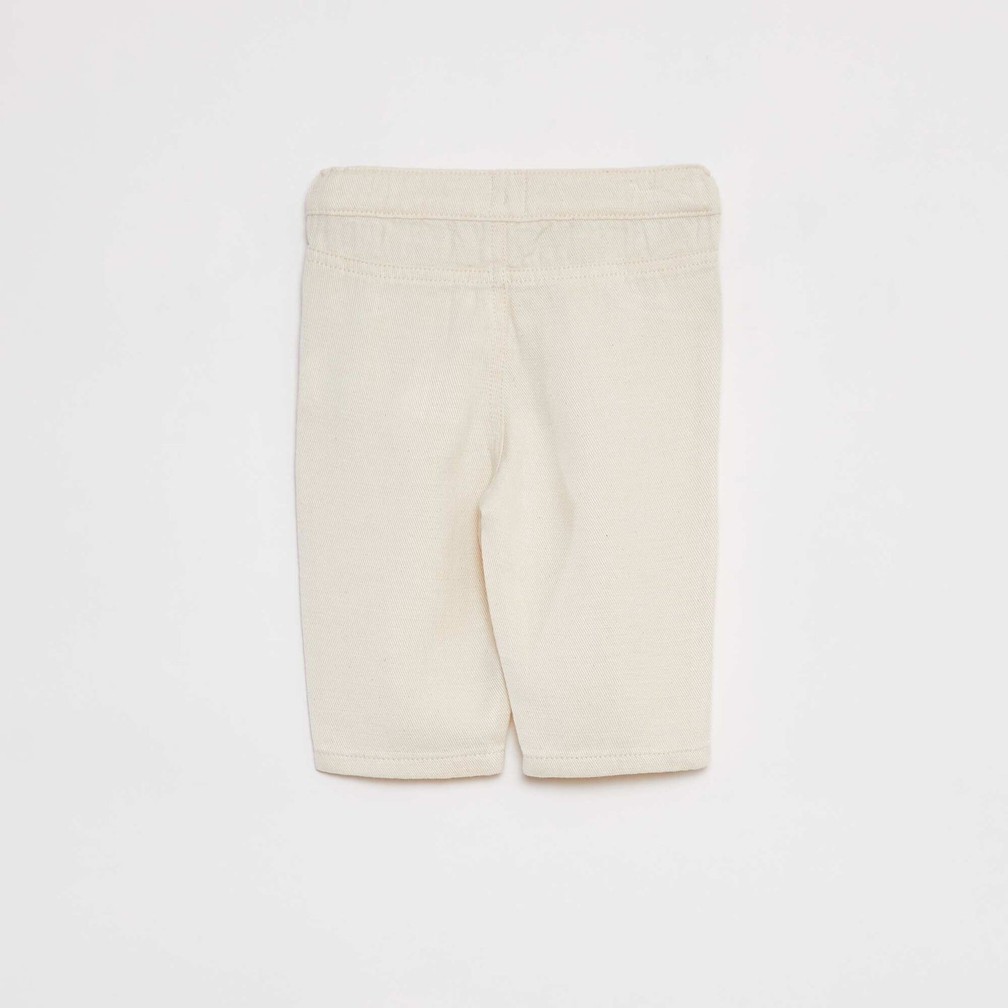 Pantalon coupe fit taille 3/4 BLANC