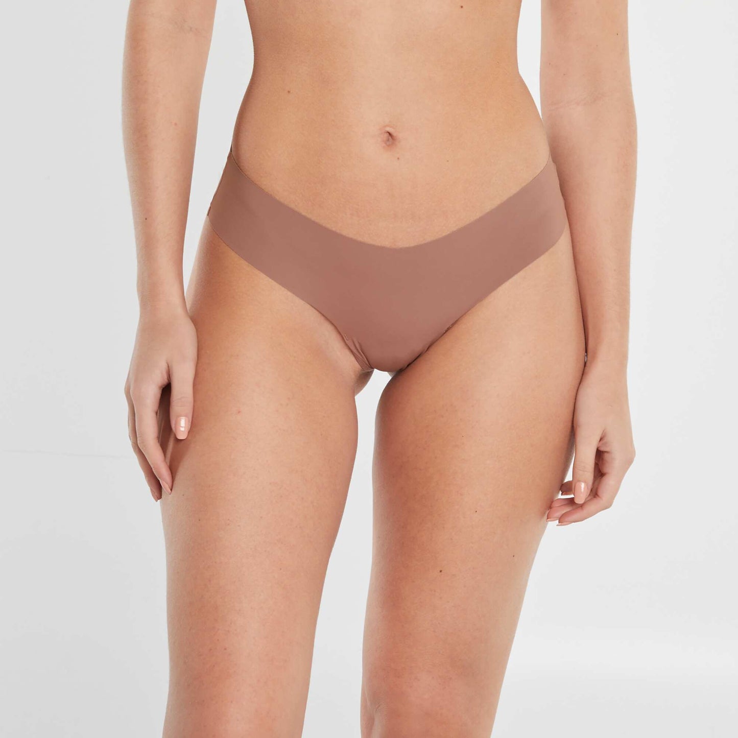 Lot de 2 shortys invisibles en microfibre MARRON