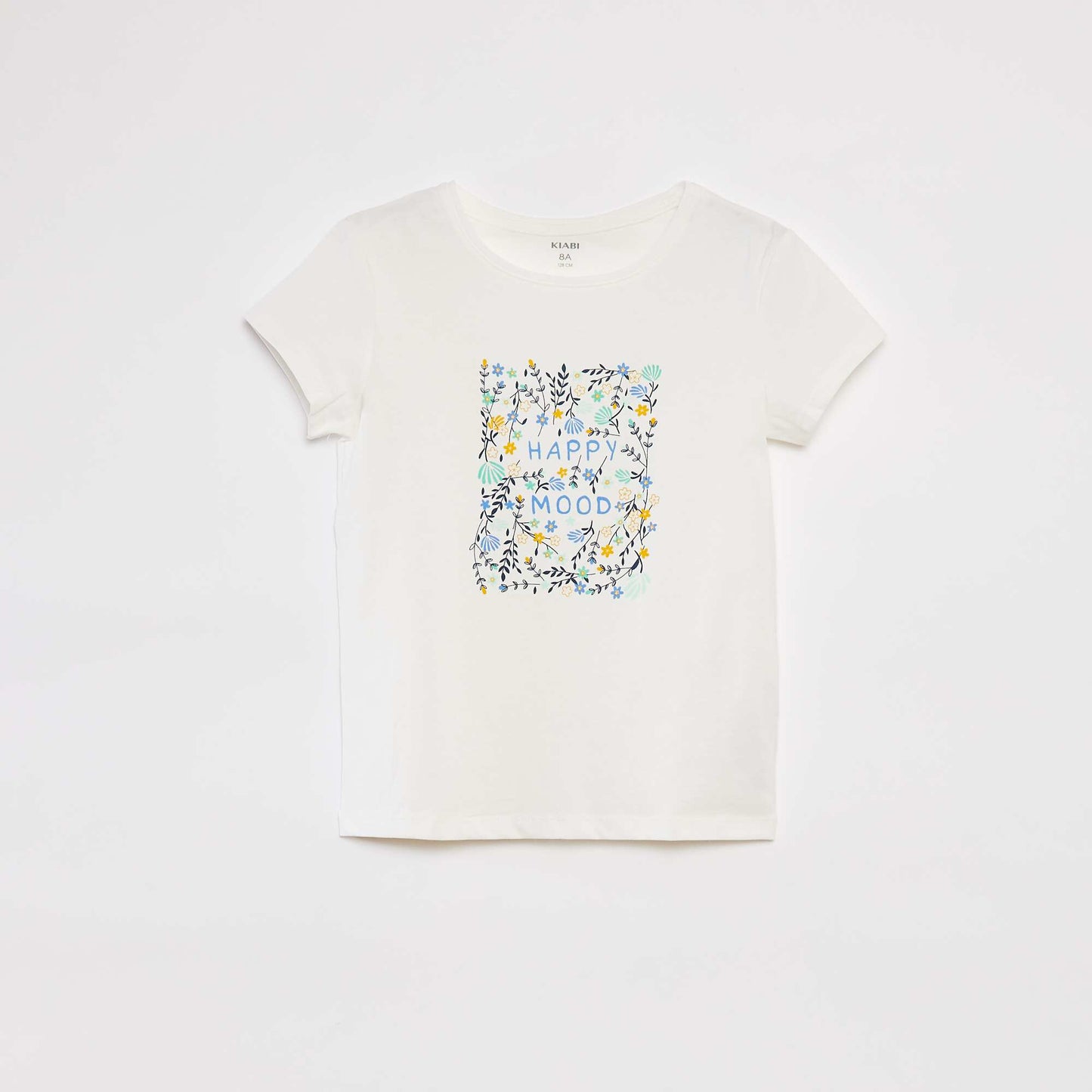 T-shirt manches courtes imprimé BLANC