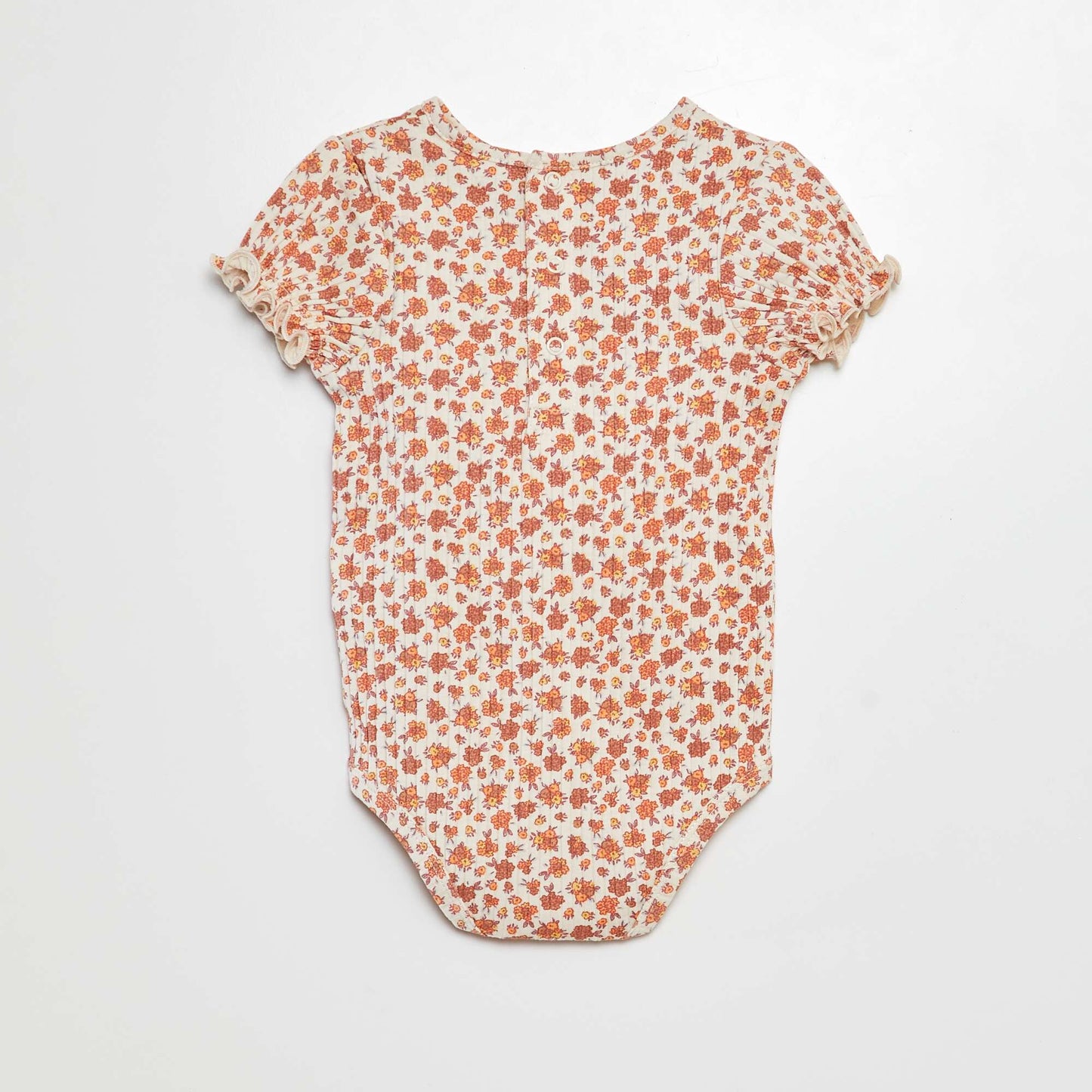 Body côtelé à motif floral ROSE
