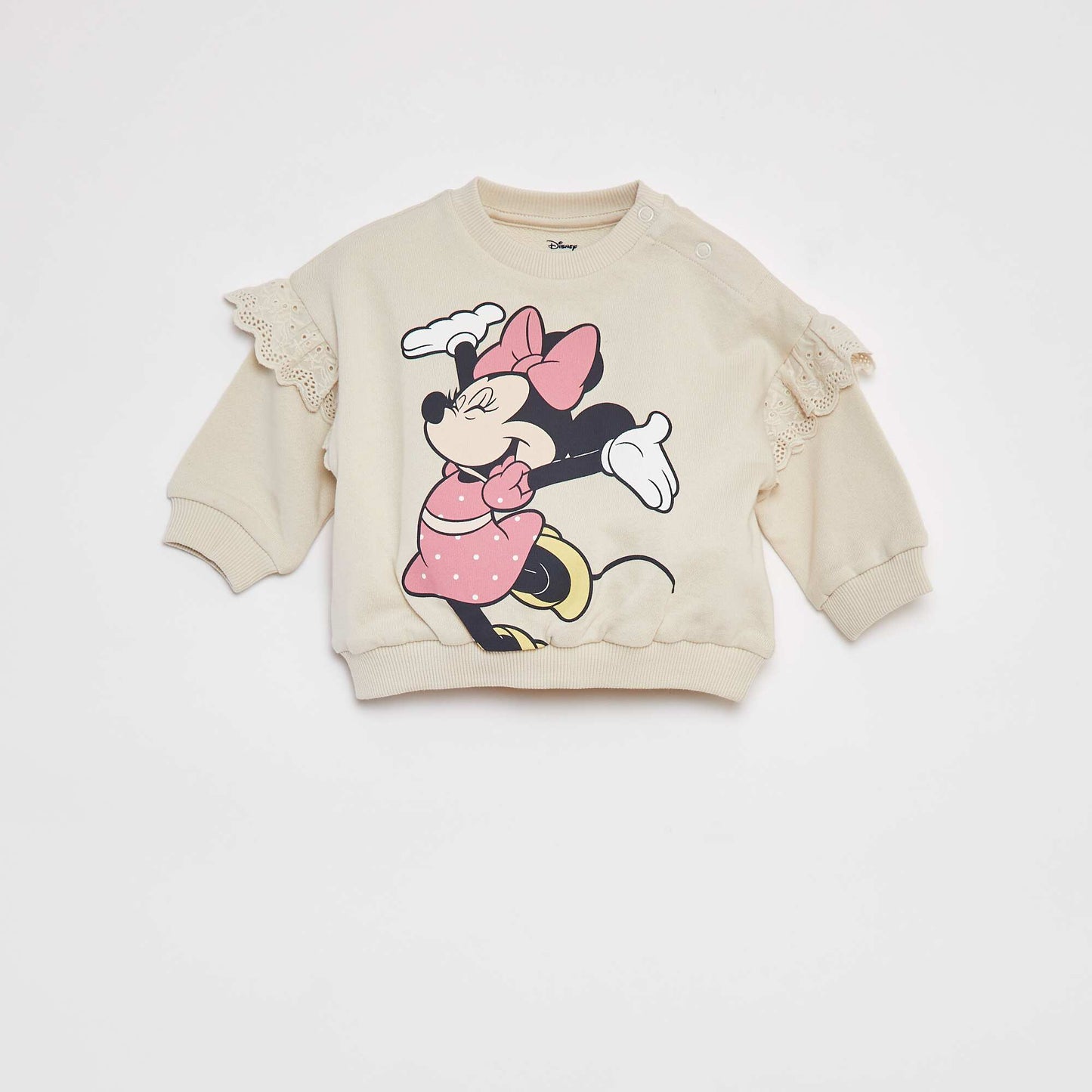Sweat 'Minnie' 'Disney' avec volants sur les manches BLANC