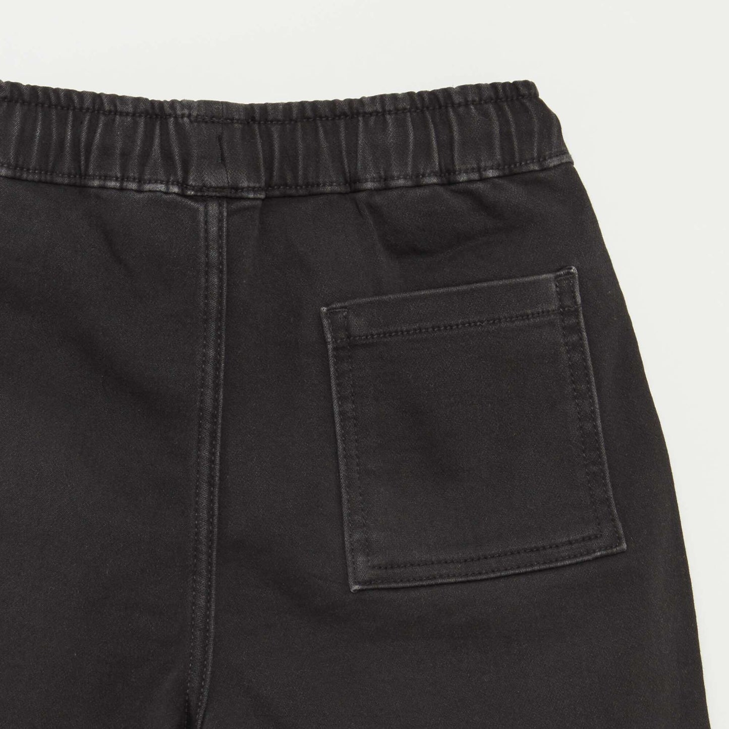 Bermuda en jean avec taille élastiquée GRIS