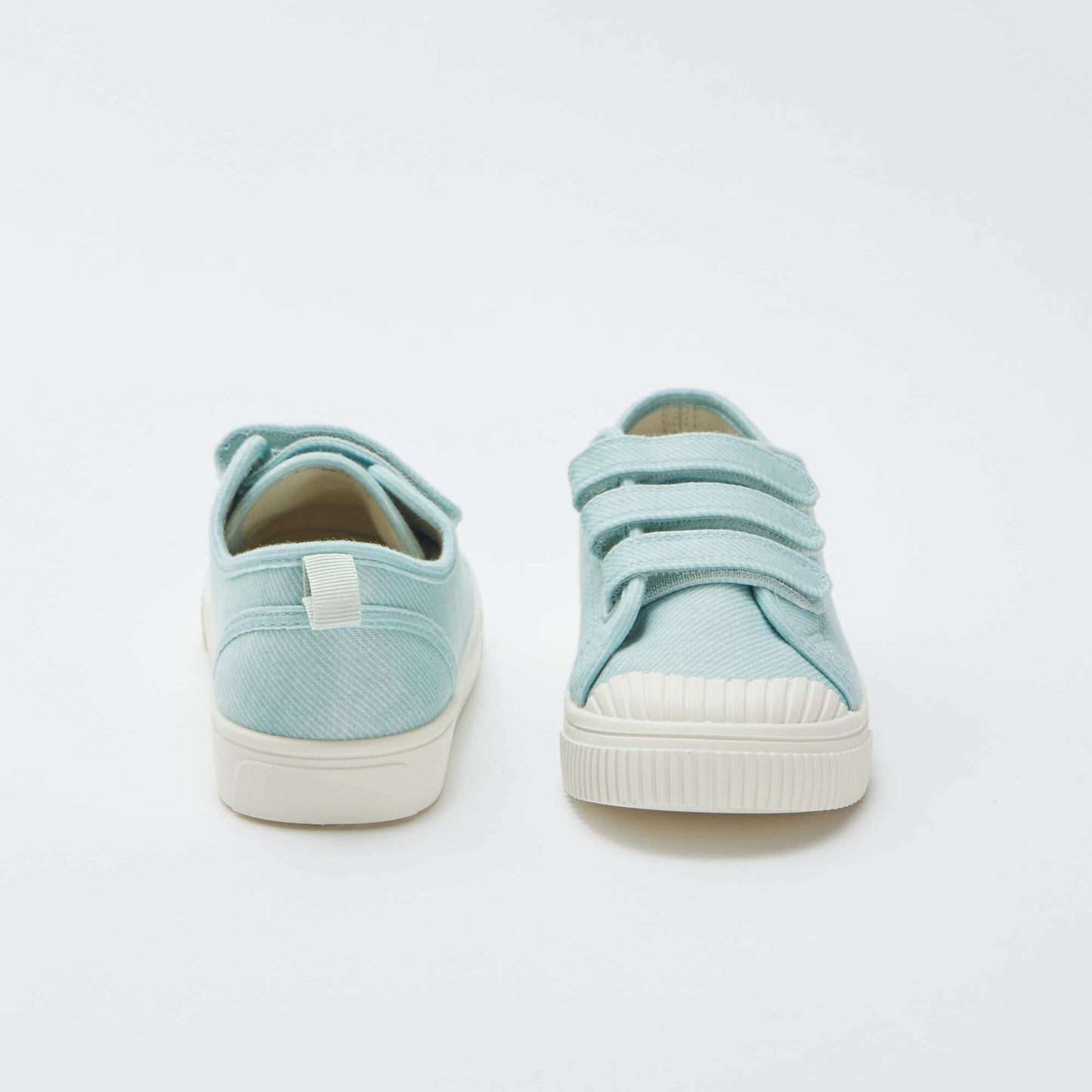 Baskets en toile avec scratchs VERT